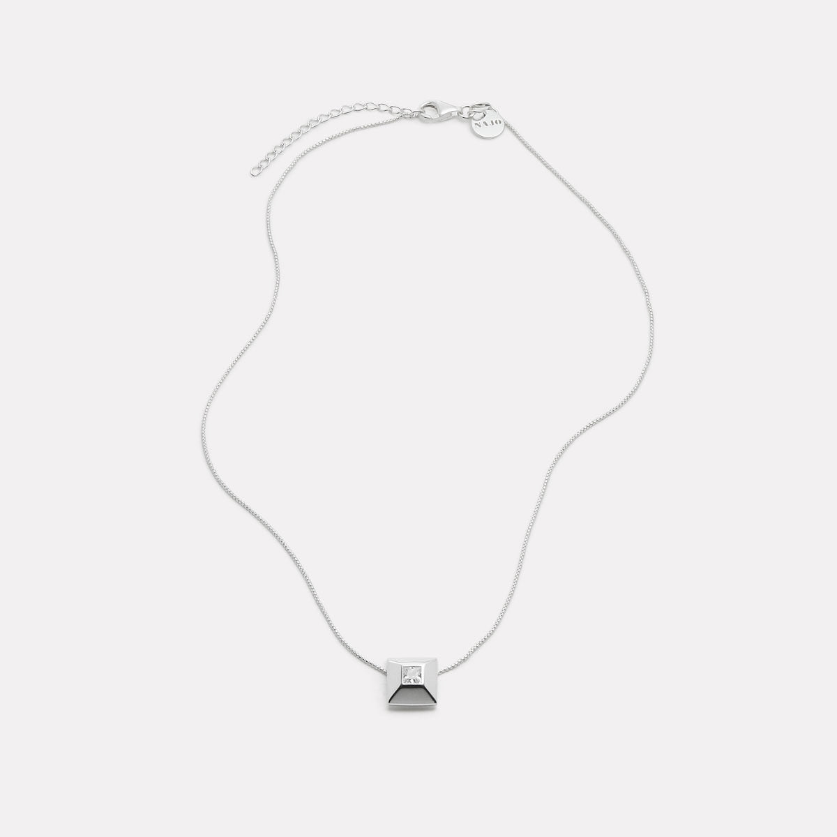 Najo Halo Cubic Zirconia Necklace - Sterling Silver
