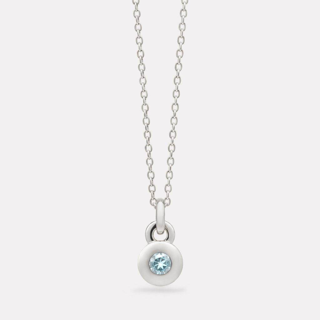 NAJO March Birthstone Necklace – Sterling Silver