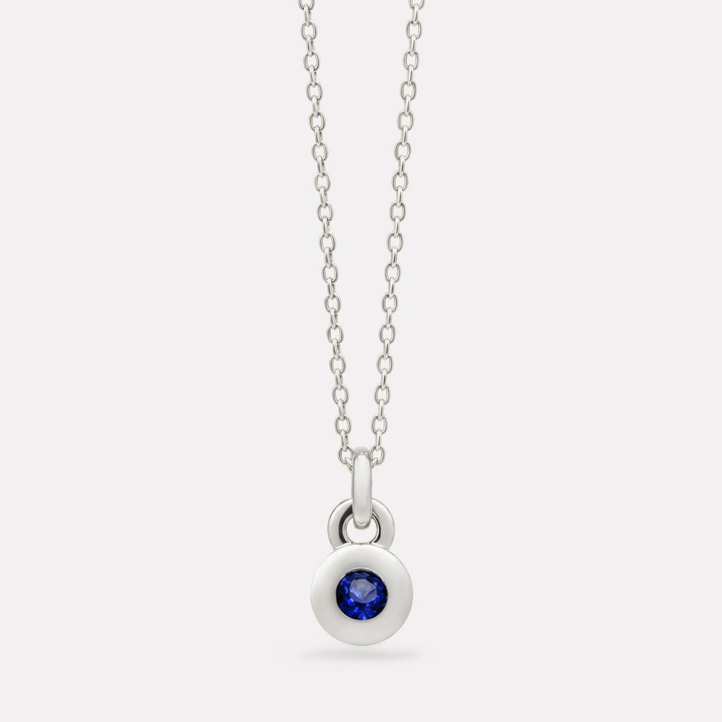 NAJO September Birthstone Necklace – Sterling Silver