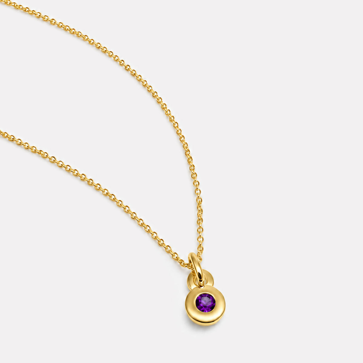 NAJO February Birthstone Necklace – Yellow Gold