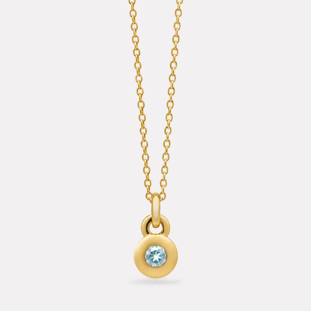 NAJO March Birthstone Necklace – Yellow Gold