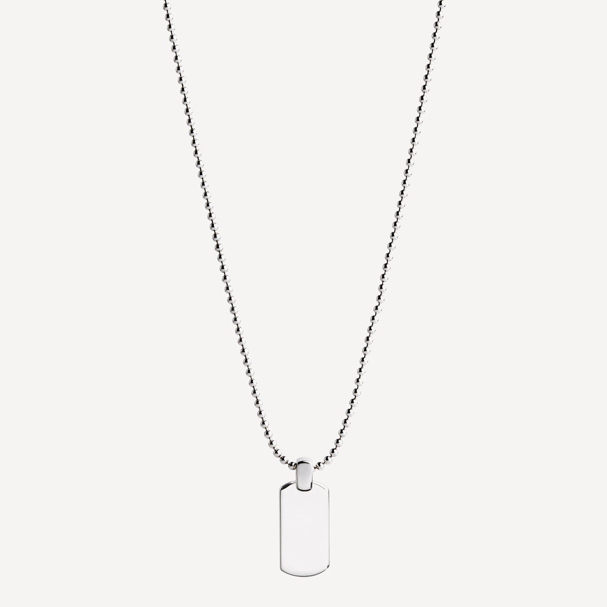 Insignia Men’s Silver Dog Tag Necklace