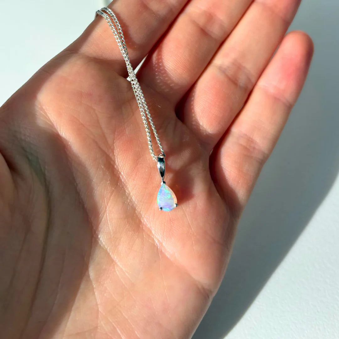 Ikecho Sparkling Rockpool Opal Sterling Silver Pendant