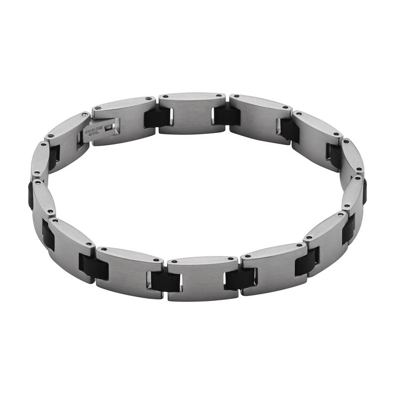 Najo Paragon Men's Steel & Rubber Bracelet