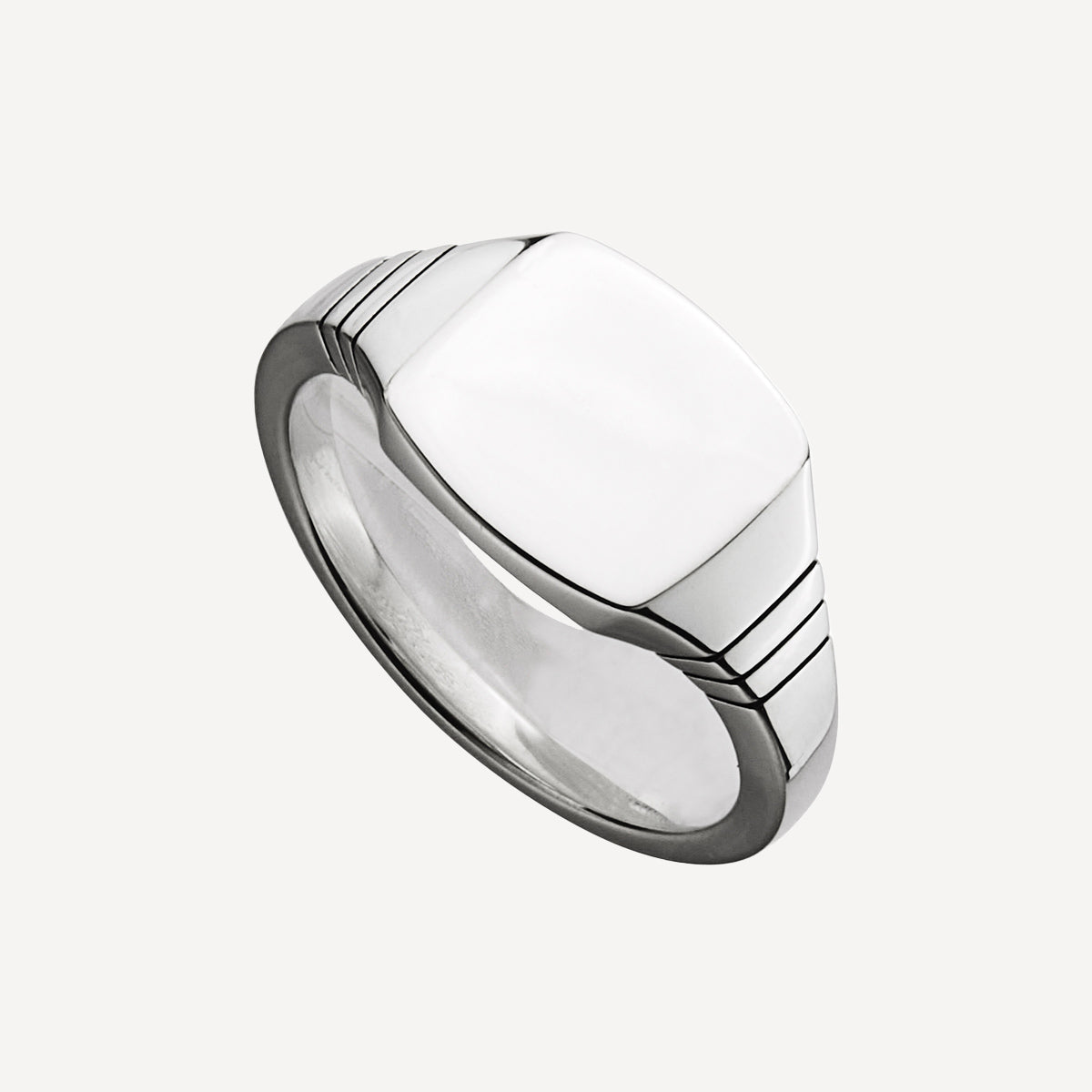 Najo Quadris Men’s Silver Signet Ring - 11