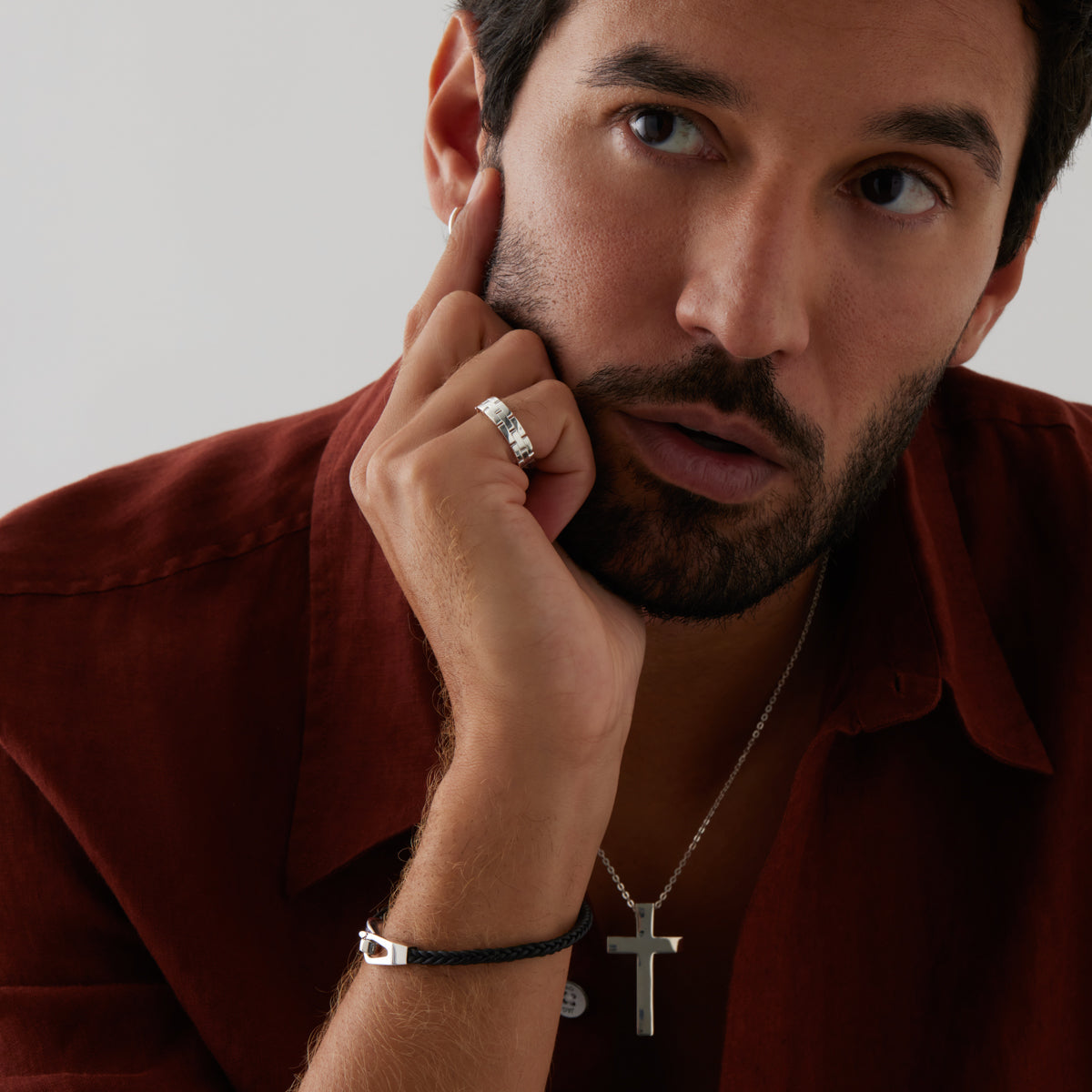 Najo Bastion Men’s Silver Ring - 11