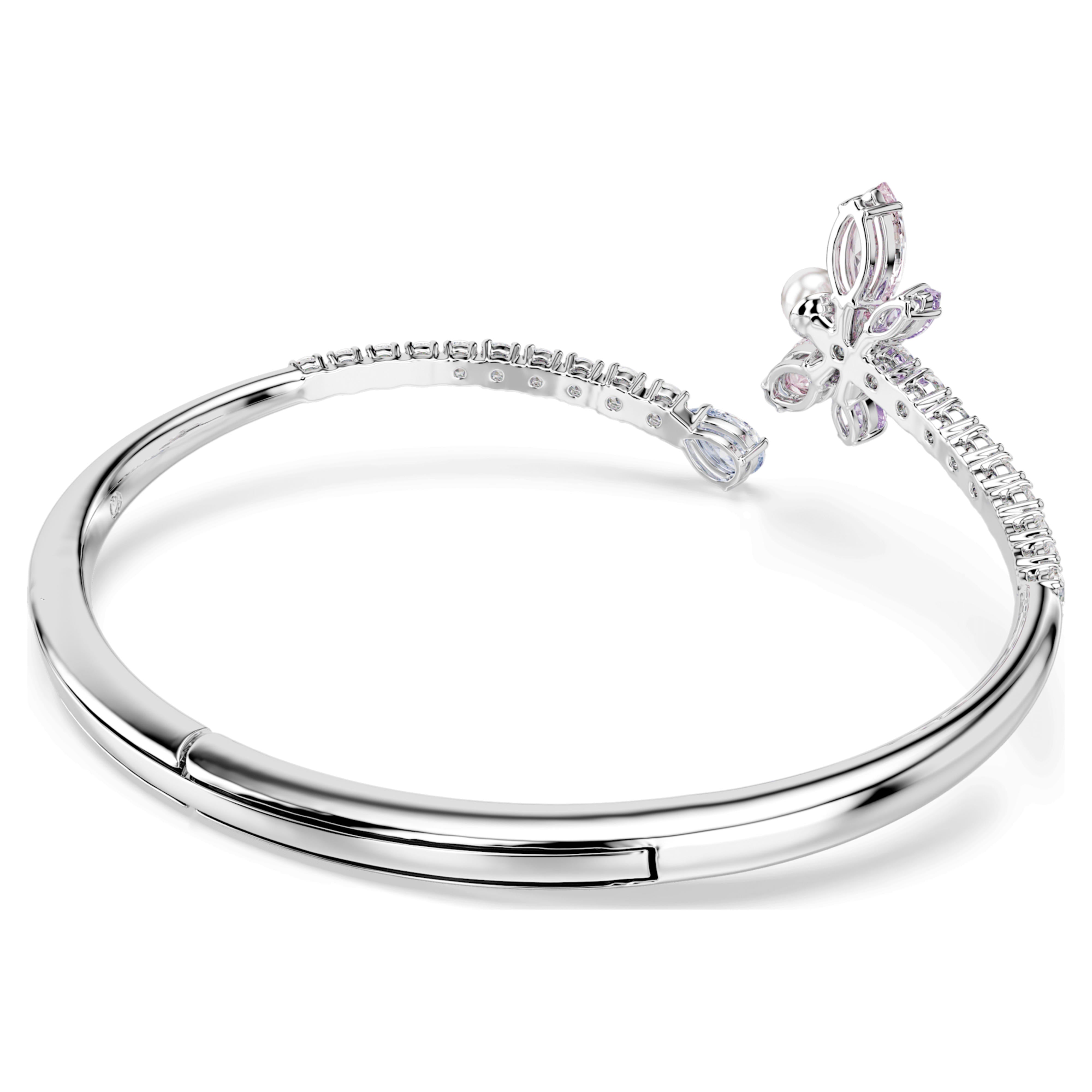 Swarovski Ariana Grande x Swarovski Bangle – Mixed cuts, Dragonfly, Multicolored, Rhodium plated