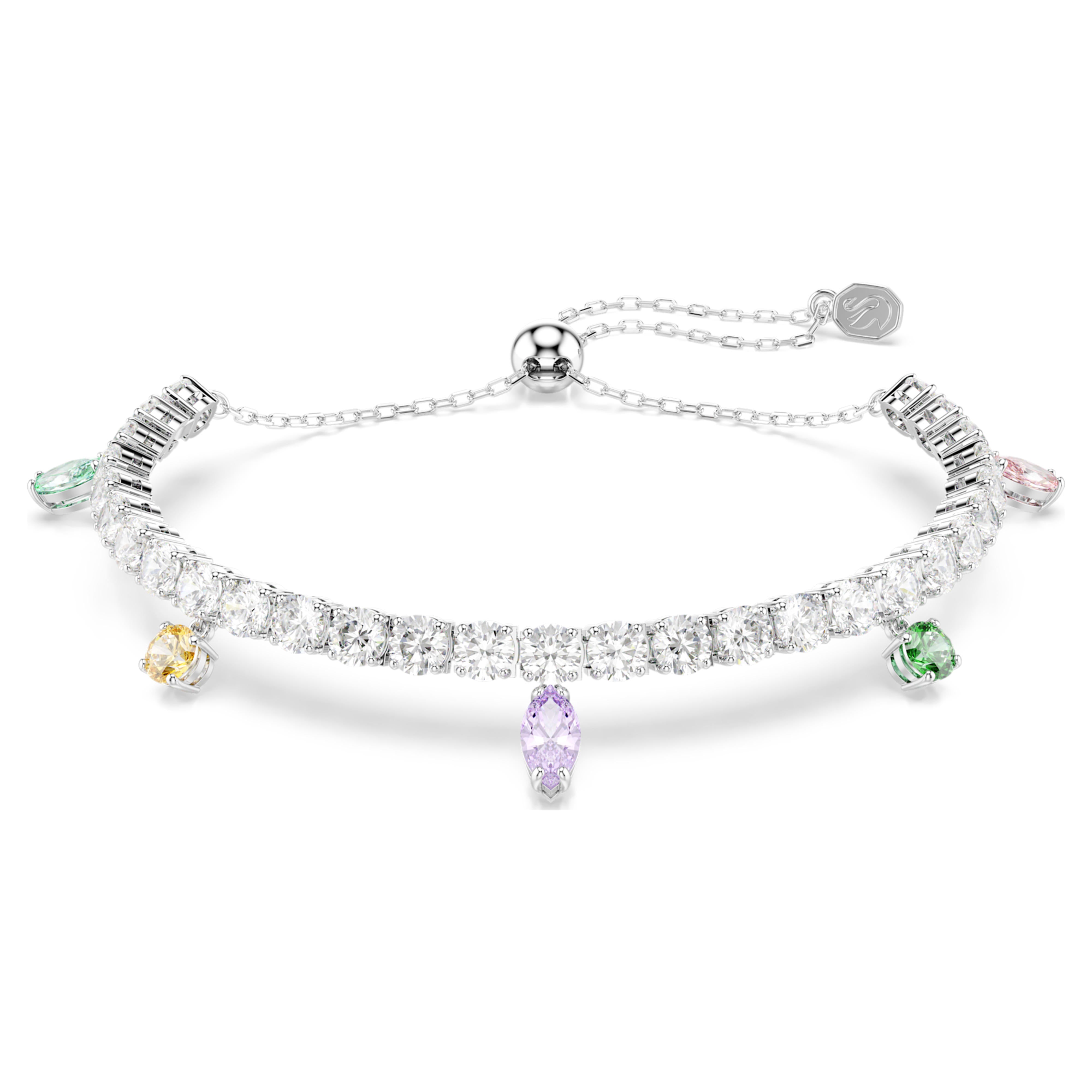 Swarovski Ariana Grande x Swarovski Bracelet – Mixed cuts, Multicoloured, Rhodium plated