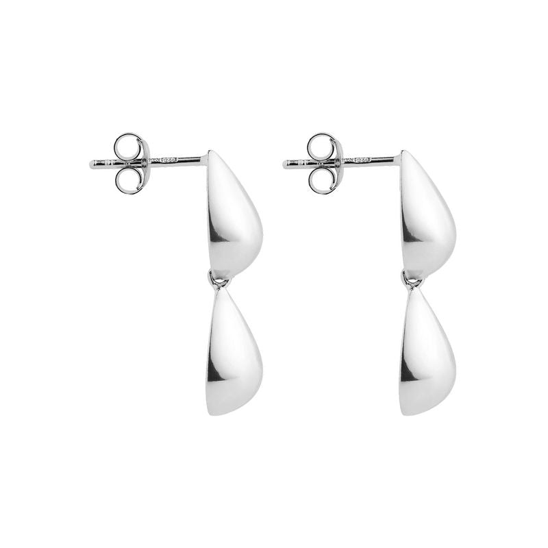 Najo Liora Double Drop Stud Earring - Sterling Silver