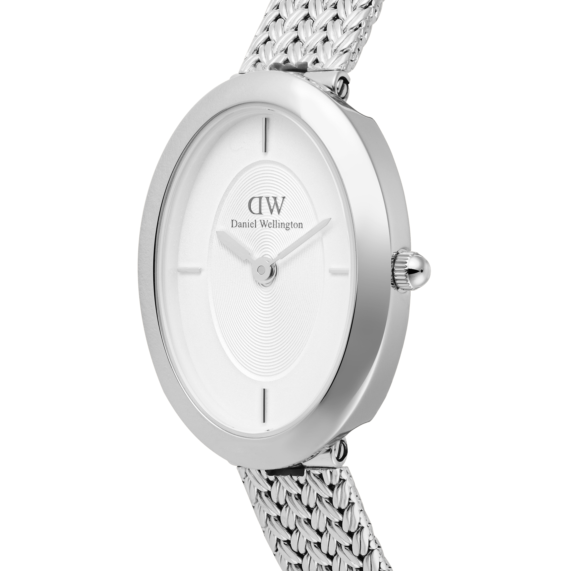 Daniel Wellington Juliette Braided Mesh White Sunray Silver