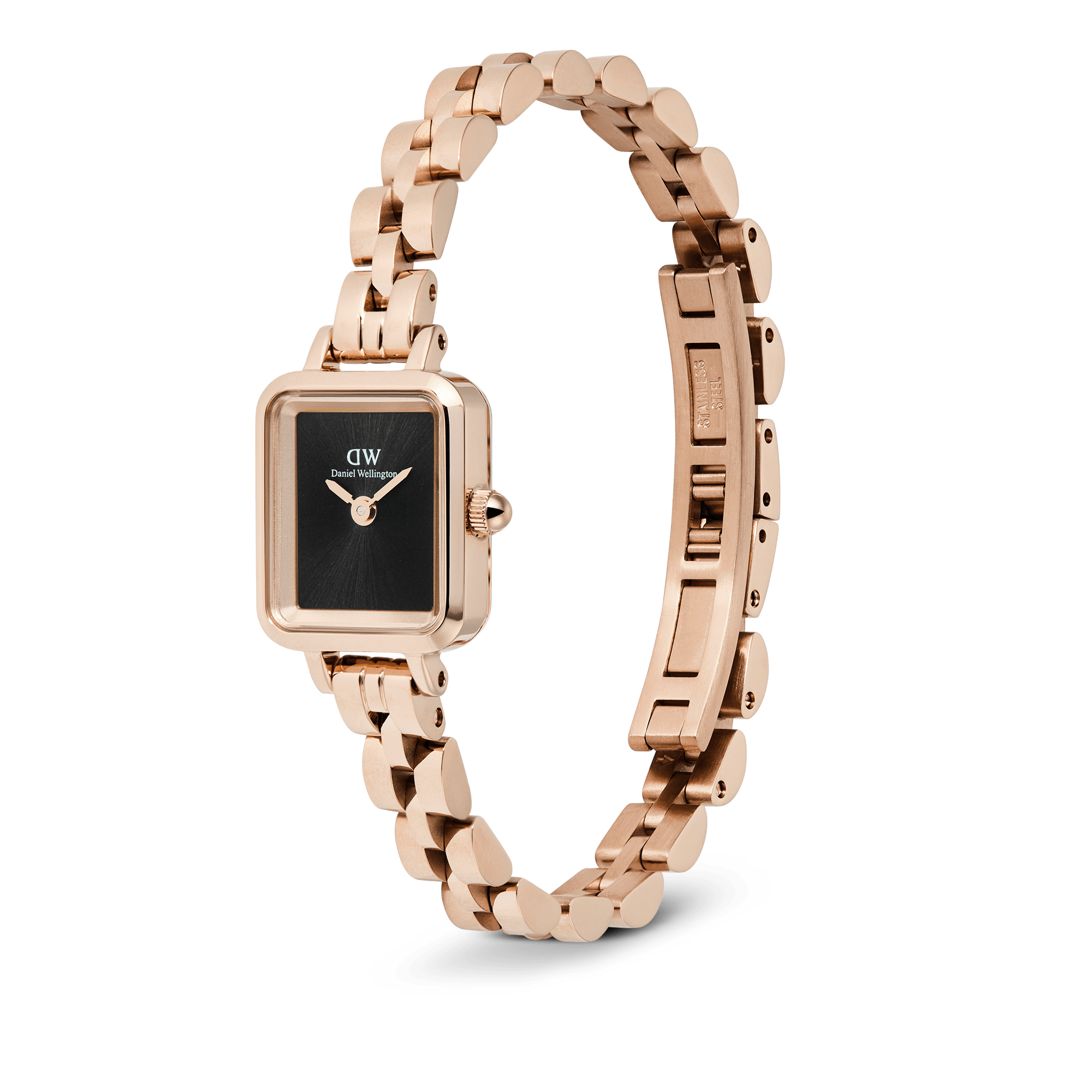 Daniel Wellington Quadro Mini Arch 3-link Onyx Sunray Rose Gold