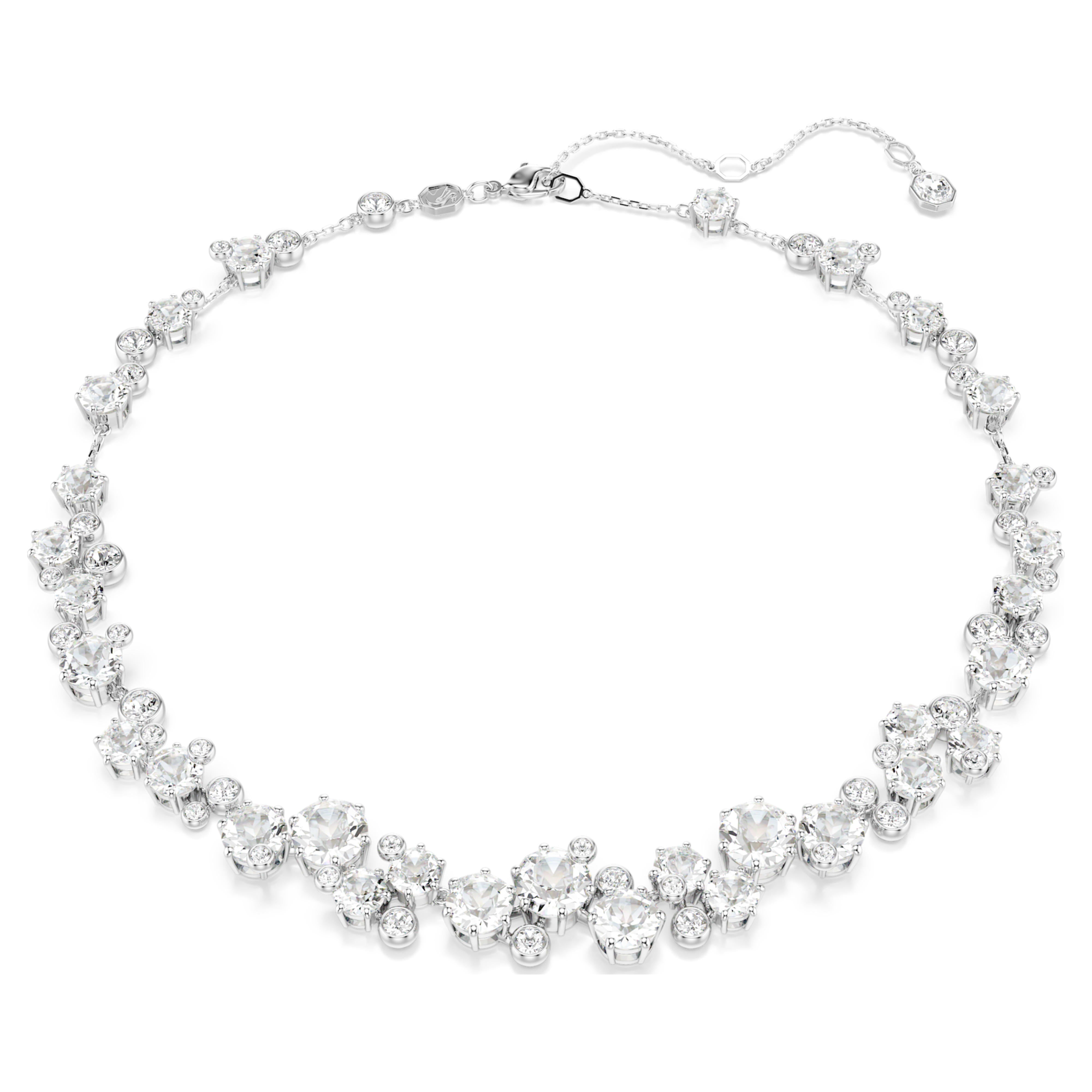 Swarovski Constella Necklace – Round cut, White, Rhodium plated