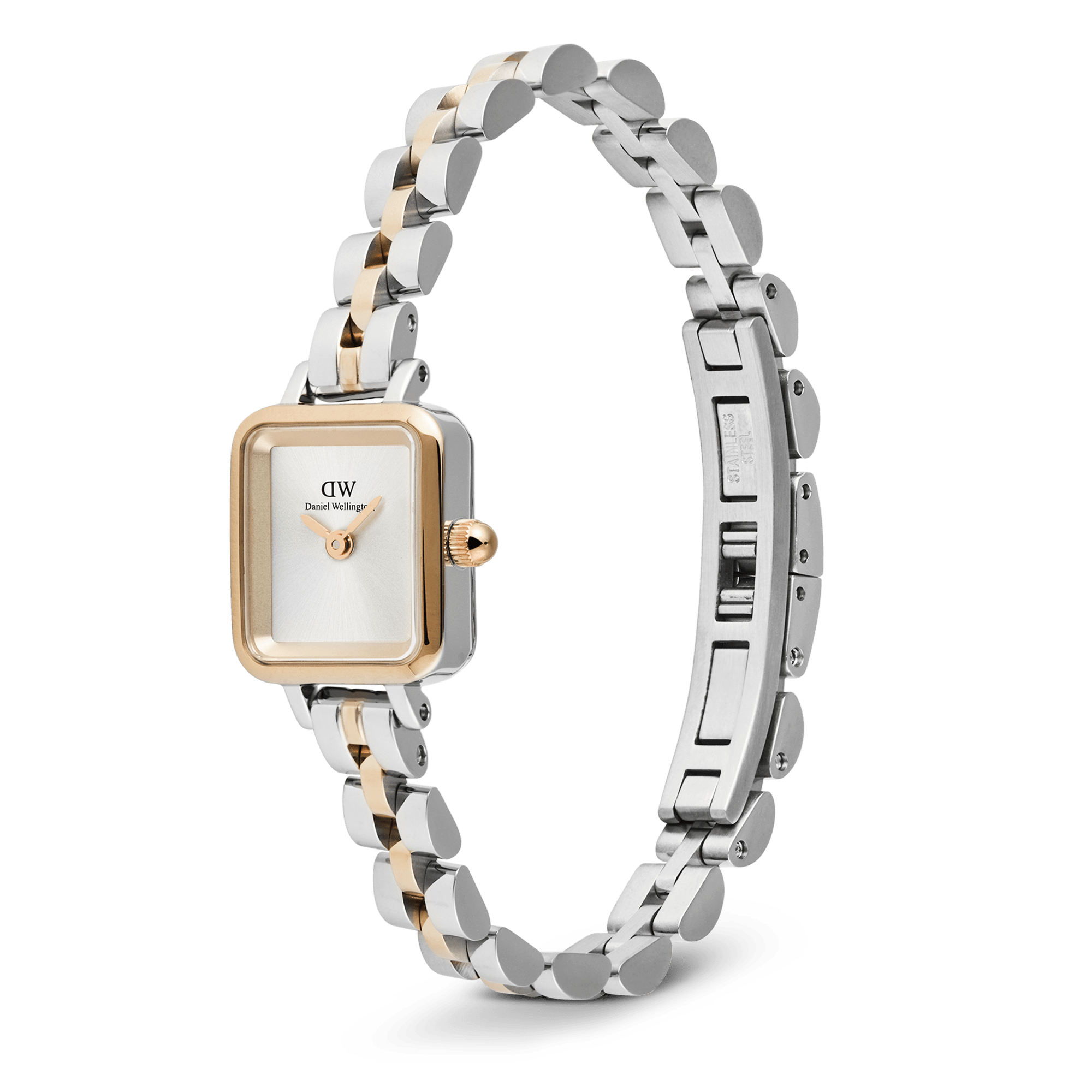 Daniel Wellington Quadro Mini Arch 3-Link Two Tone Rose Gold