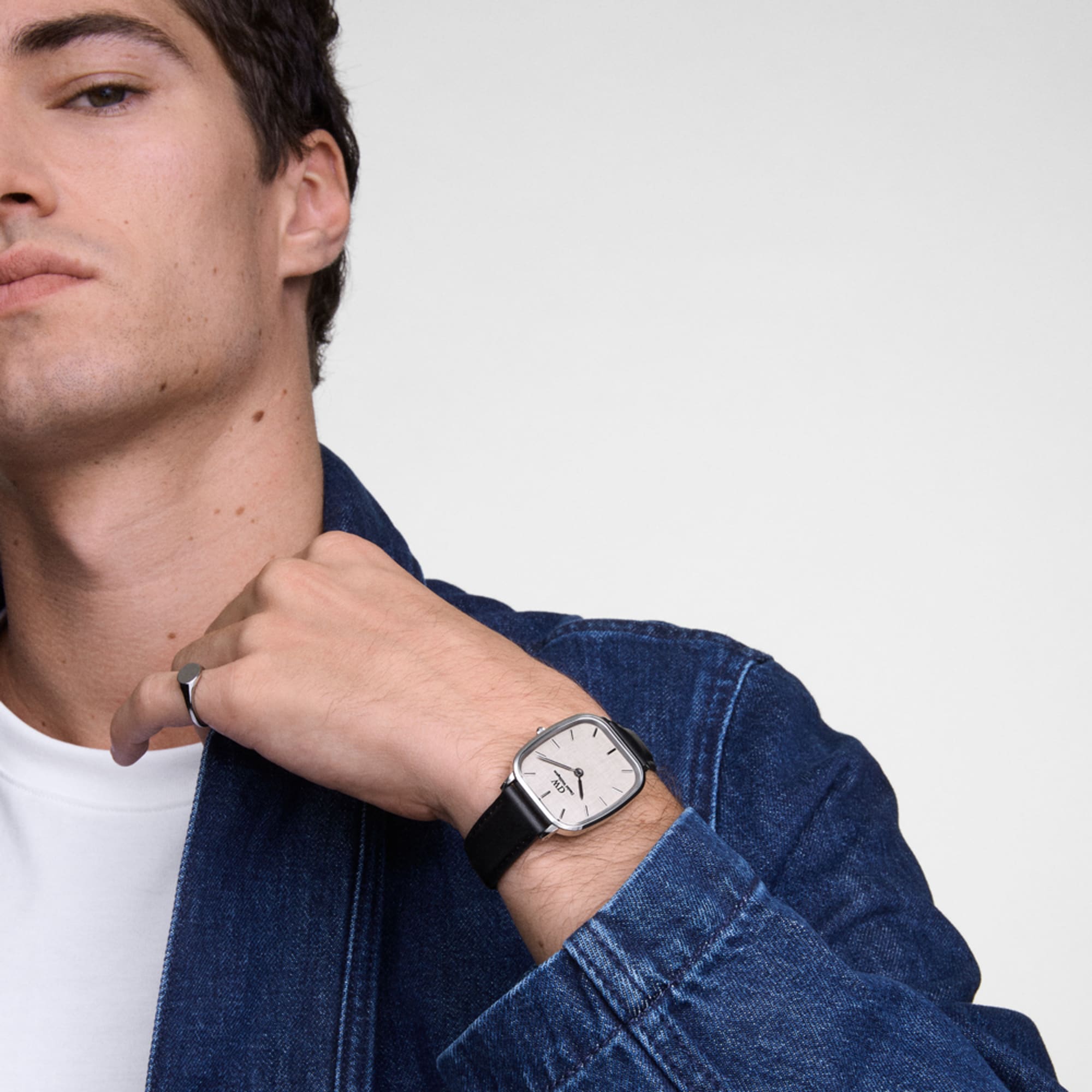 Daniel Wellington Marlon Sheffield Linen Silver Watch