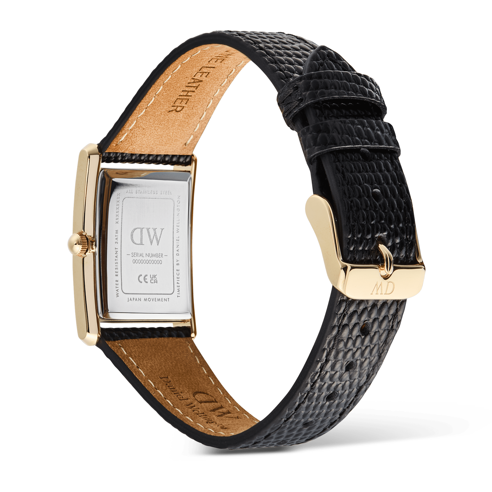 Daniel Wellington Bound Black Lizard Guilloché Gold