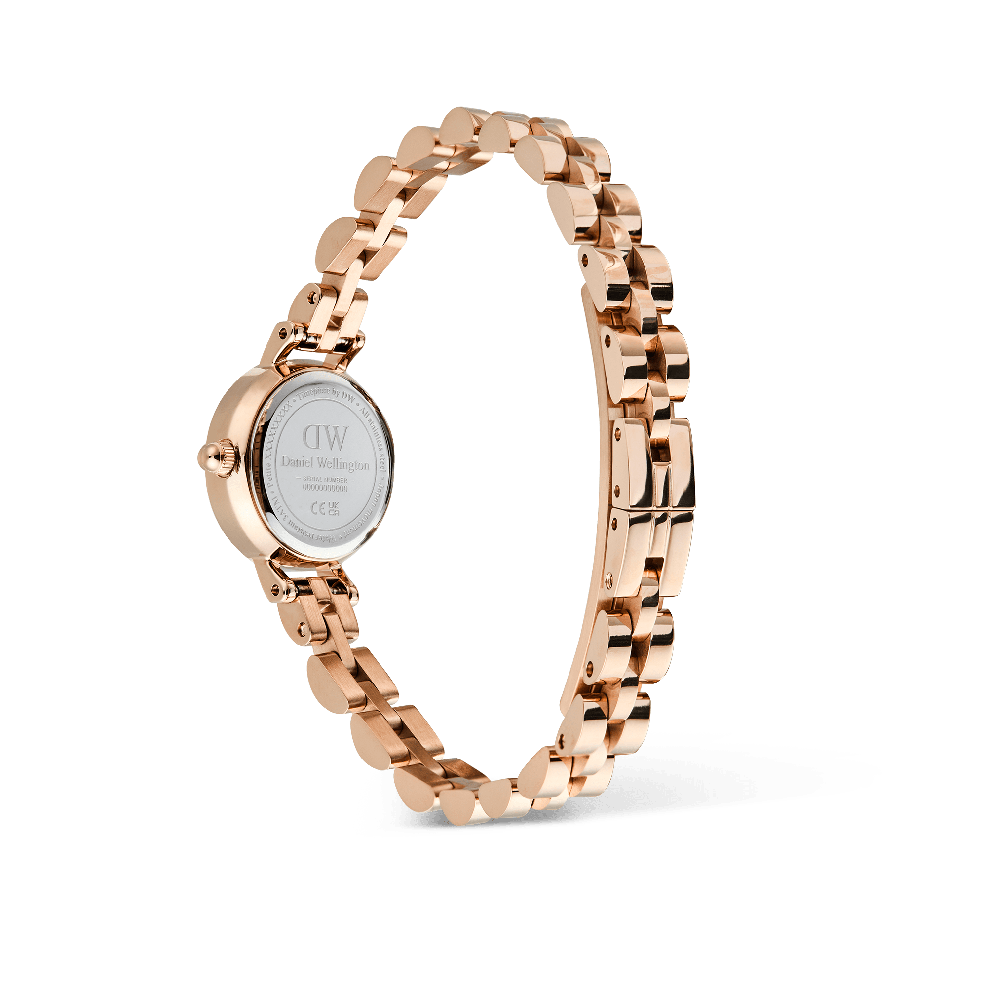 Daniel Wellington Petite Mini Arch 3-link White Rose Gold