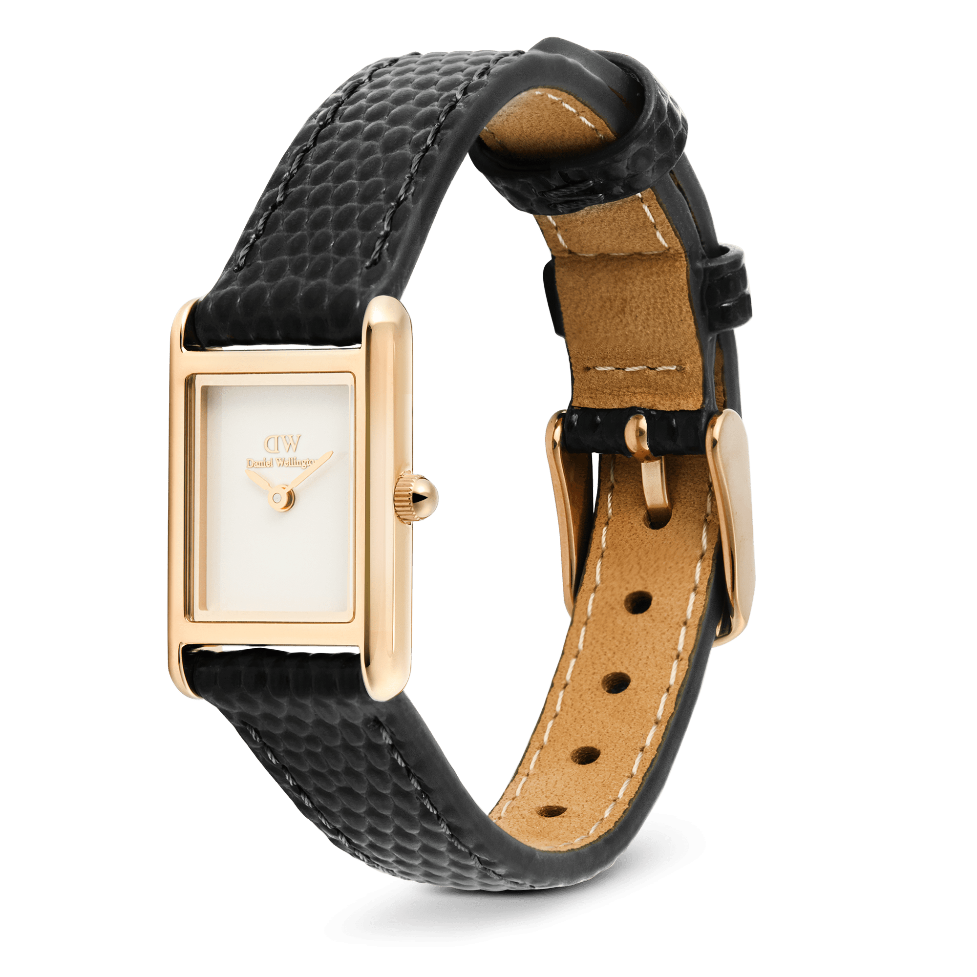 Daniel Wellington Bound Mini Black Lizard Rose Gold