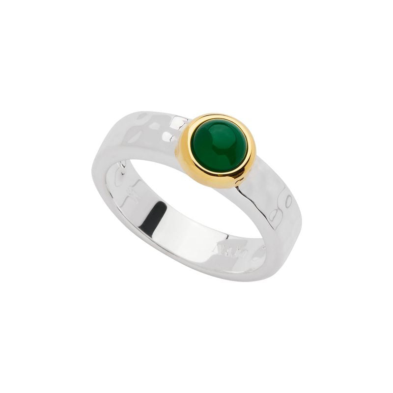 Najo Solace 2-Tone Green Onyx Ring - Small