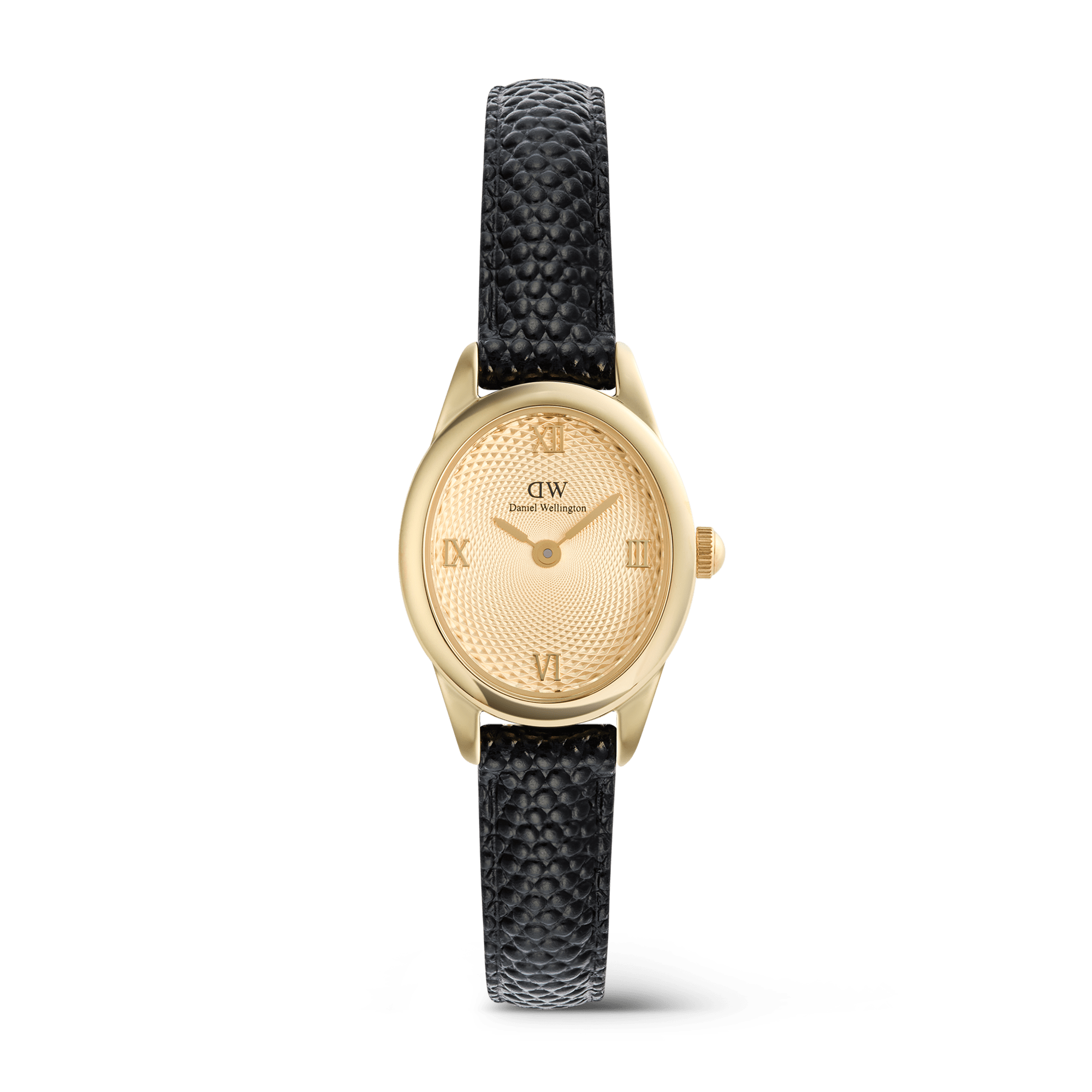 Daniel Wellington Ophelia Mini Black Lizard Unitone Guilloché Gold