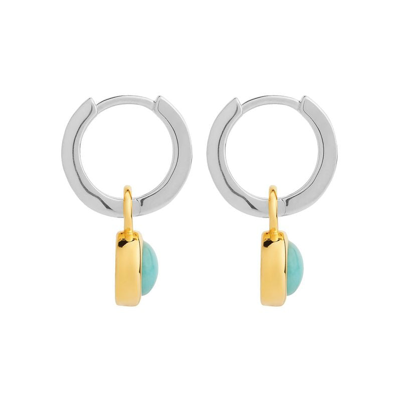Najo Solace 2-Tone Amazonite Huggie Earring