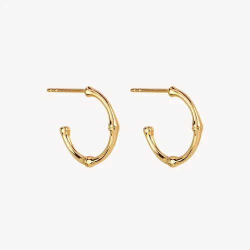 Najo Bamboo Small Stud Hoop Earring