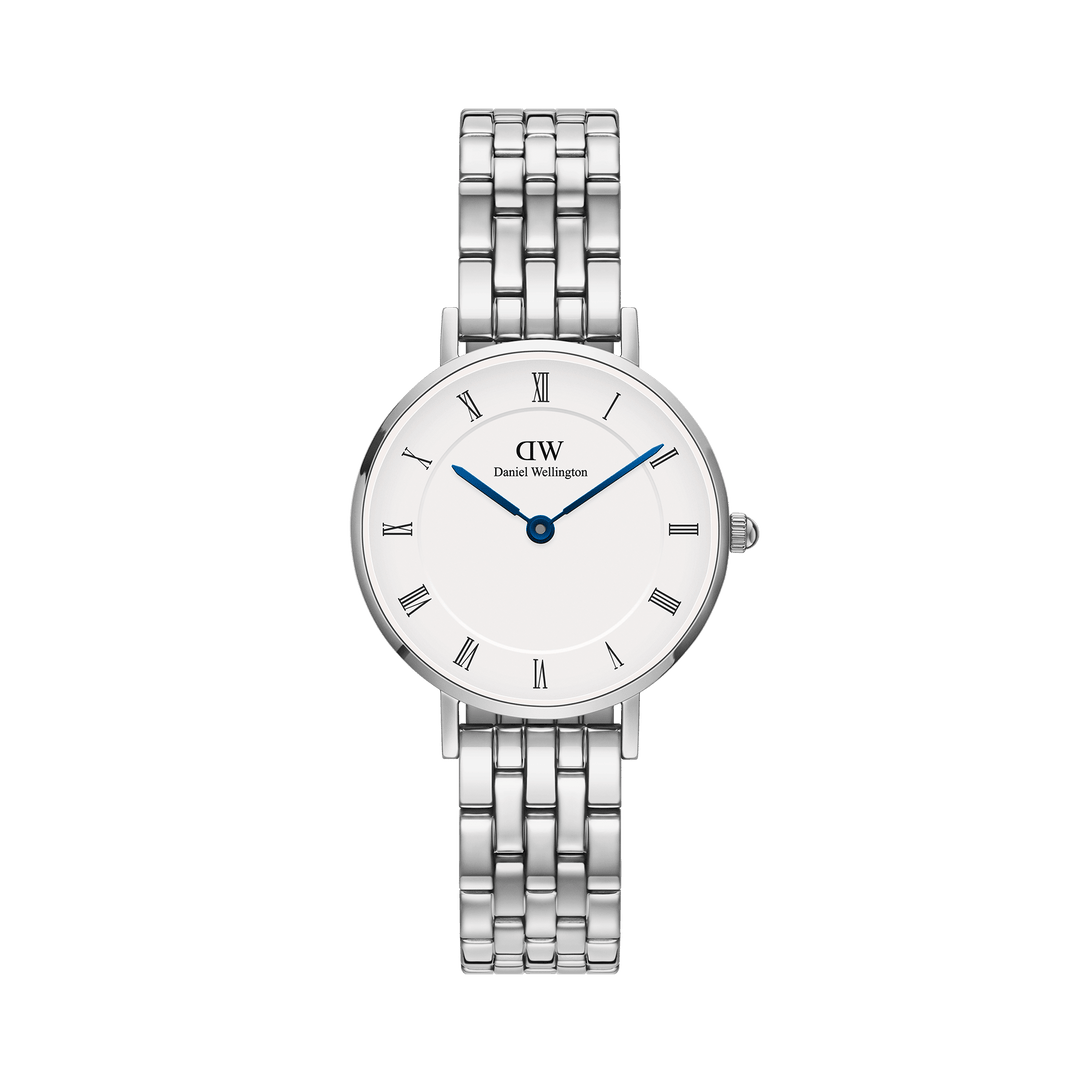 Daniel Wellington Petite Roman Numerals 5-Link Silver Watch