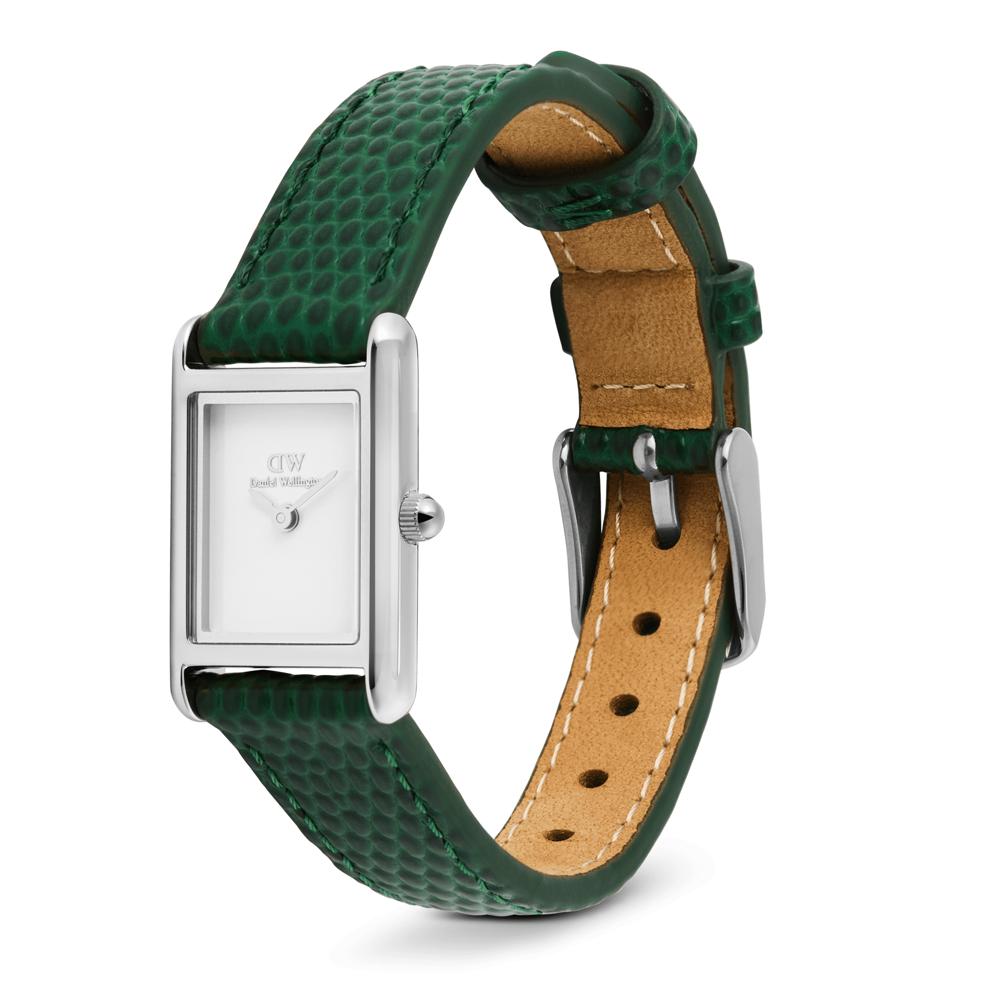 Daniel Wellington Bound Mini Green Lizard Silver