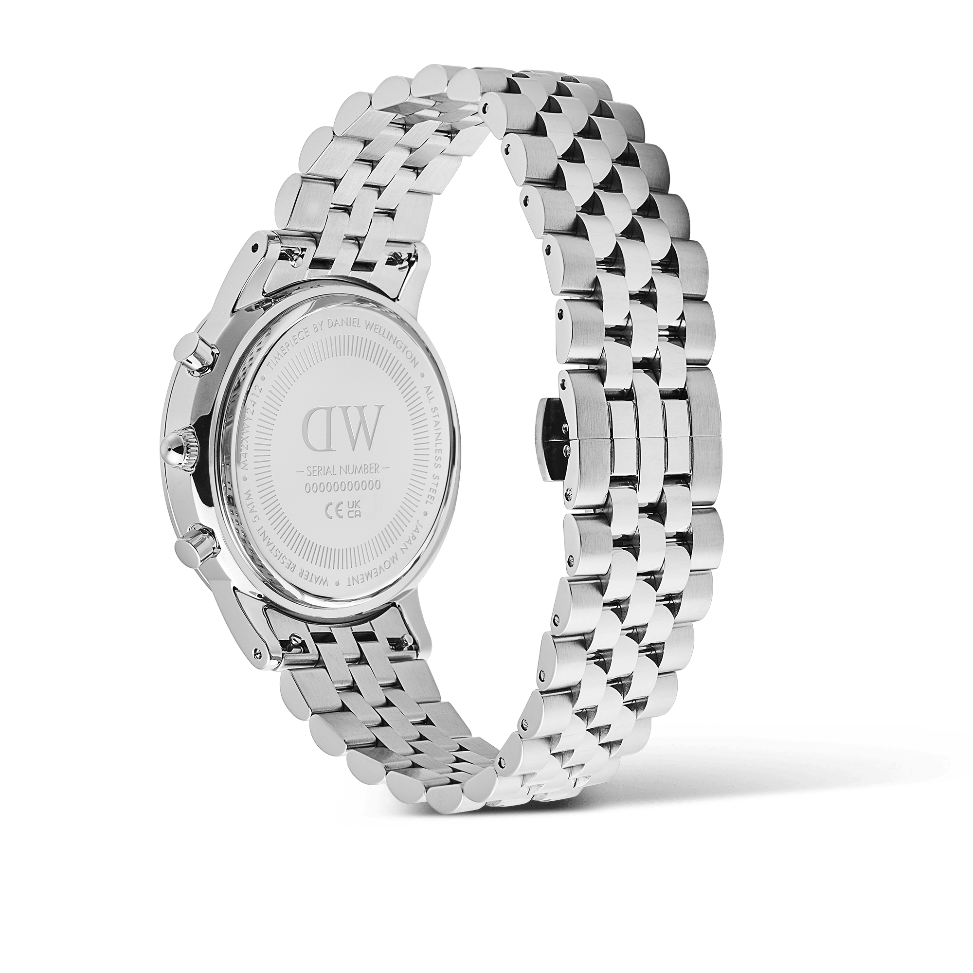 Daniel Wellington Iconic Chronograph Arch 5-Link Arctic Panda Silver