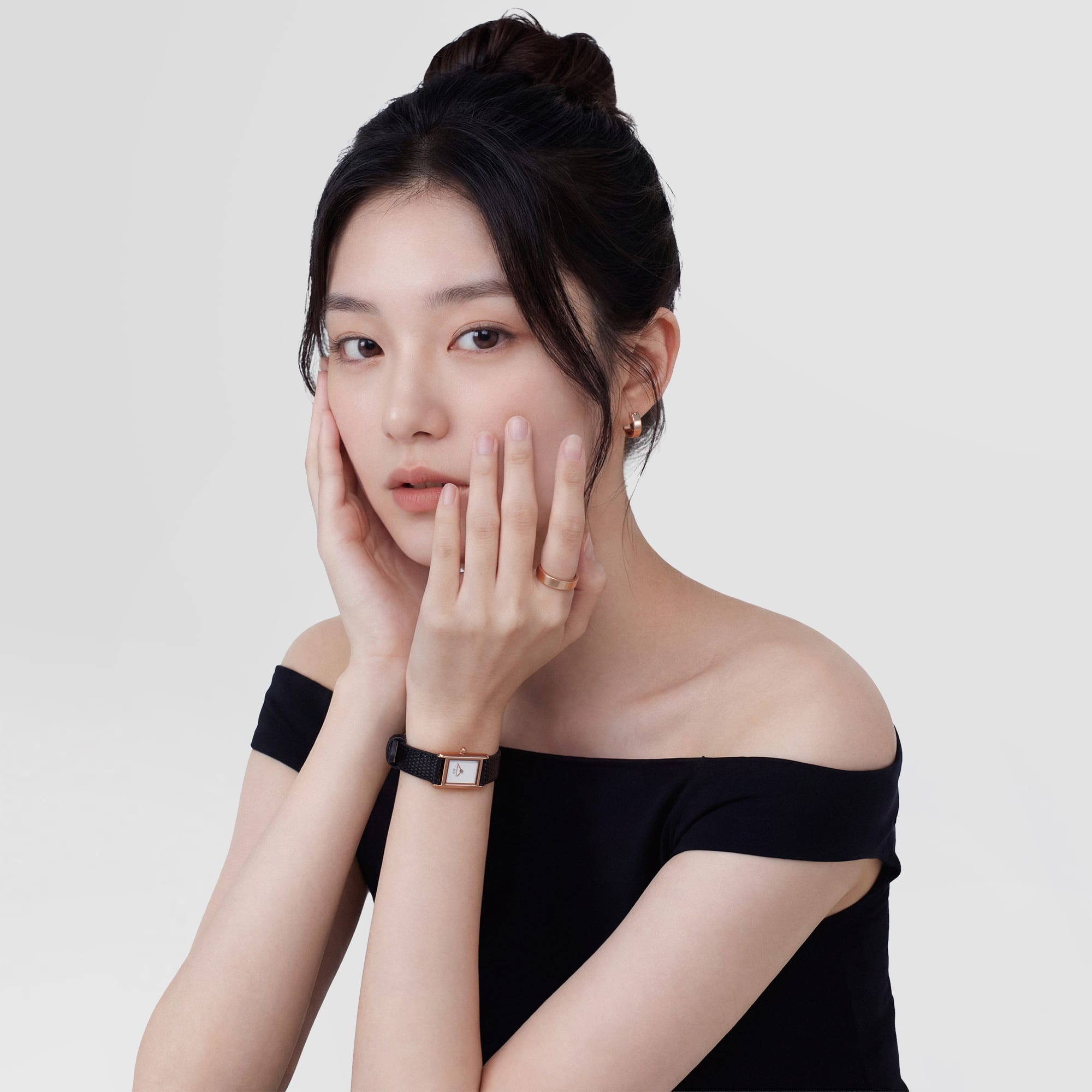 Daniel Wellington Bound Mini Black Lizard Rose Gold