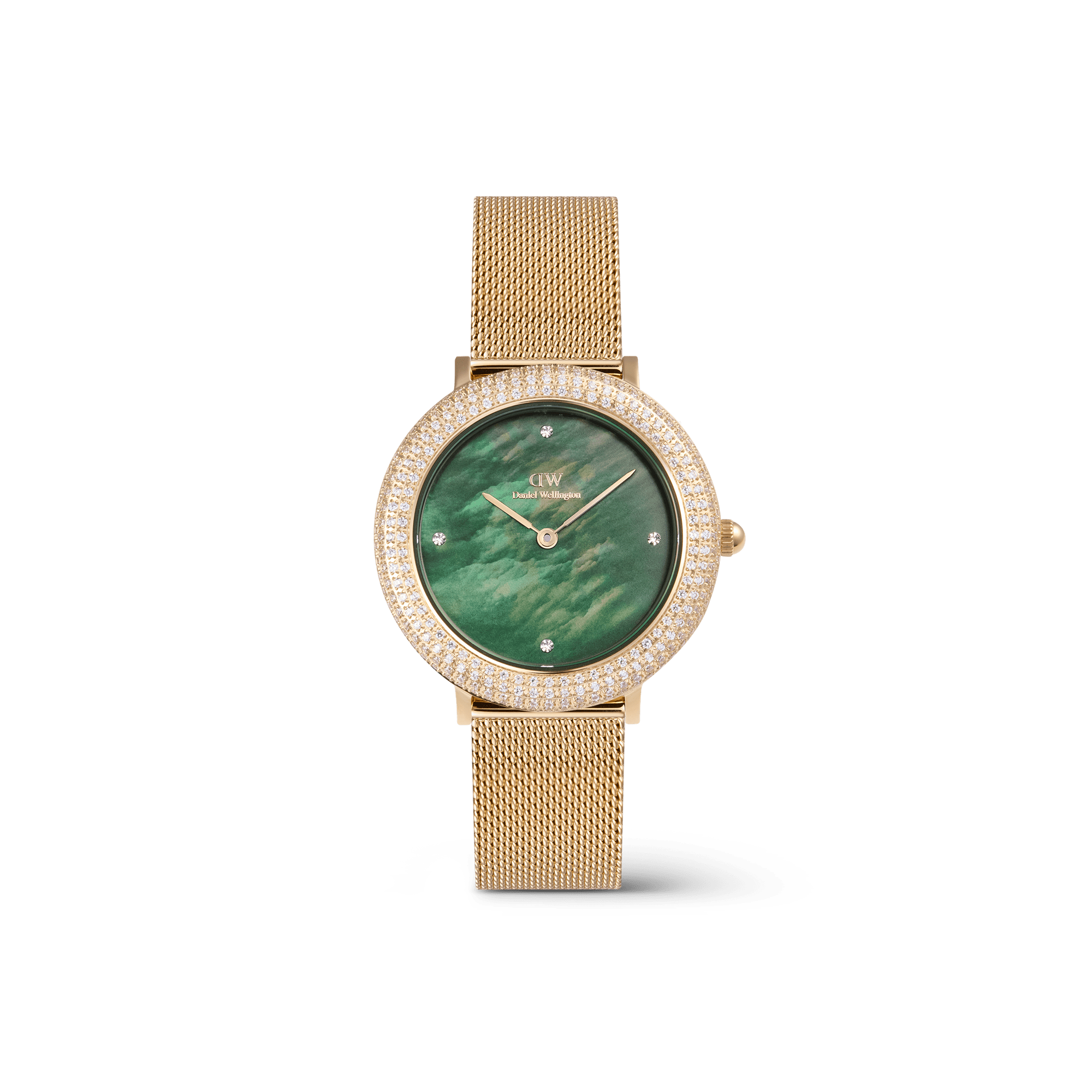 Daniel Wellington Crystalline Bezel Evergold Green Watch