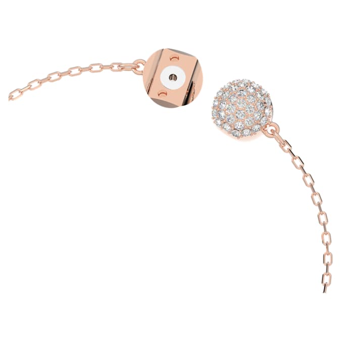 Swarovski Swan bracelet, Swan, Pink, 18K rose gold finish