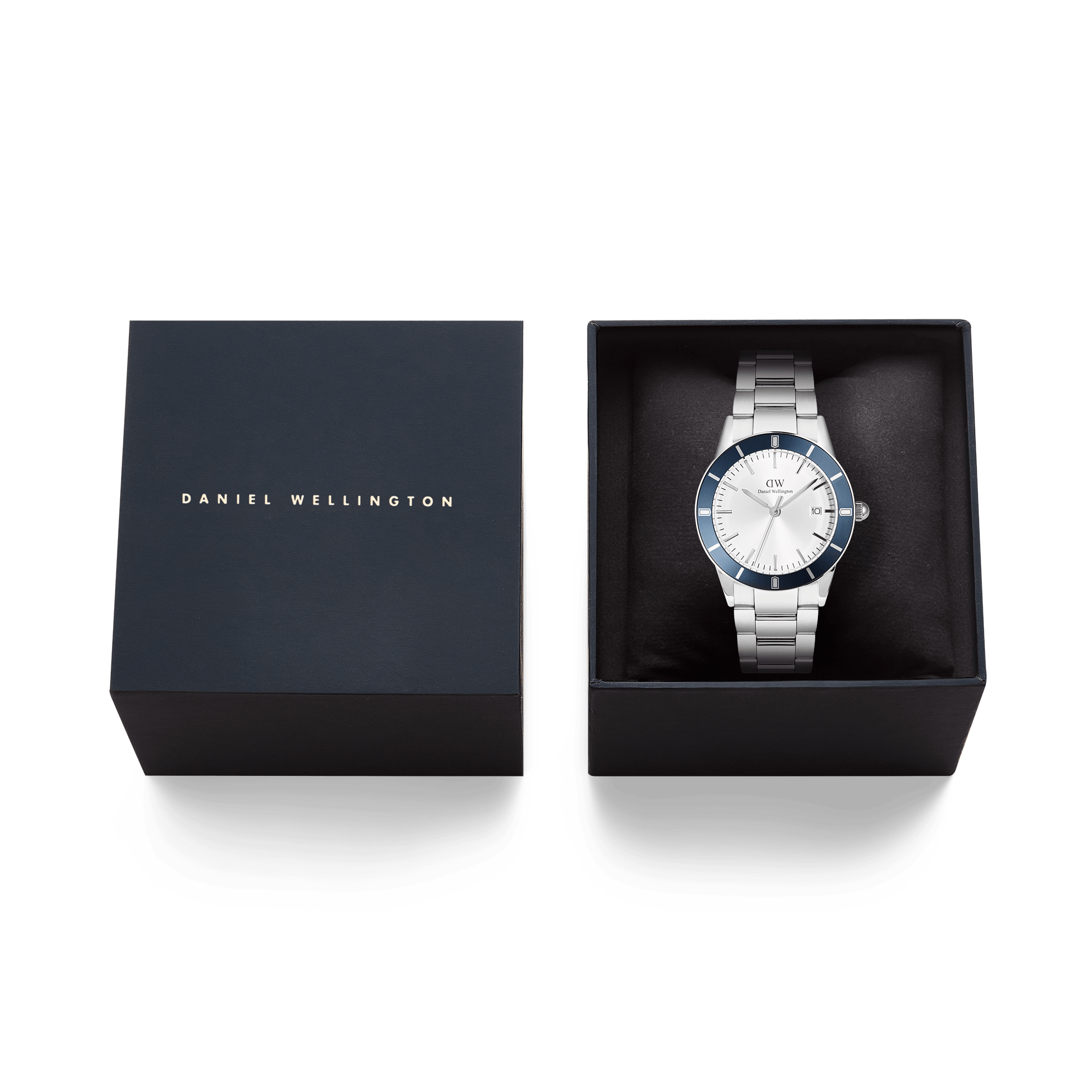Daniel Wellington Iconic Paradigma Link Blue Bezel Watch