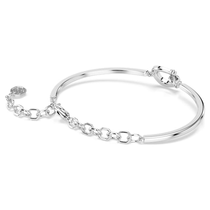 Swarovski Symbolica bracelet, Pavé, Horseshoe, White, Rhodium plated