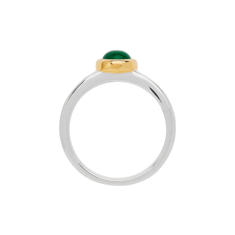 Najo Solace 2-Tone Green Onyx Ring - Small