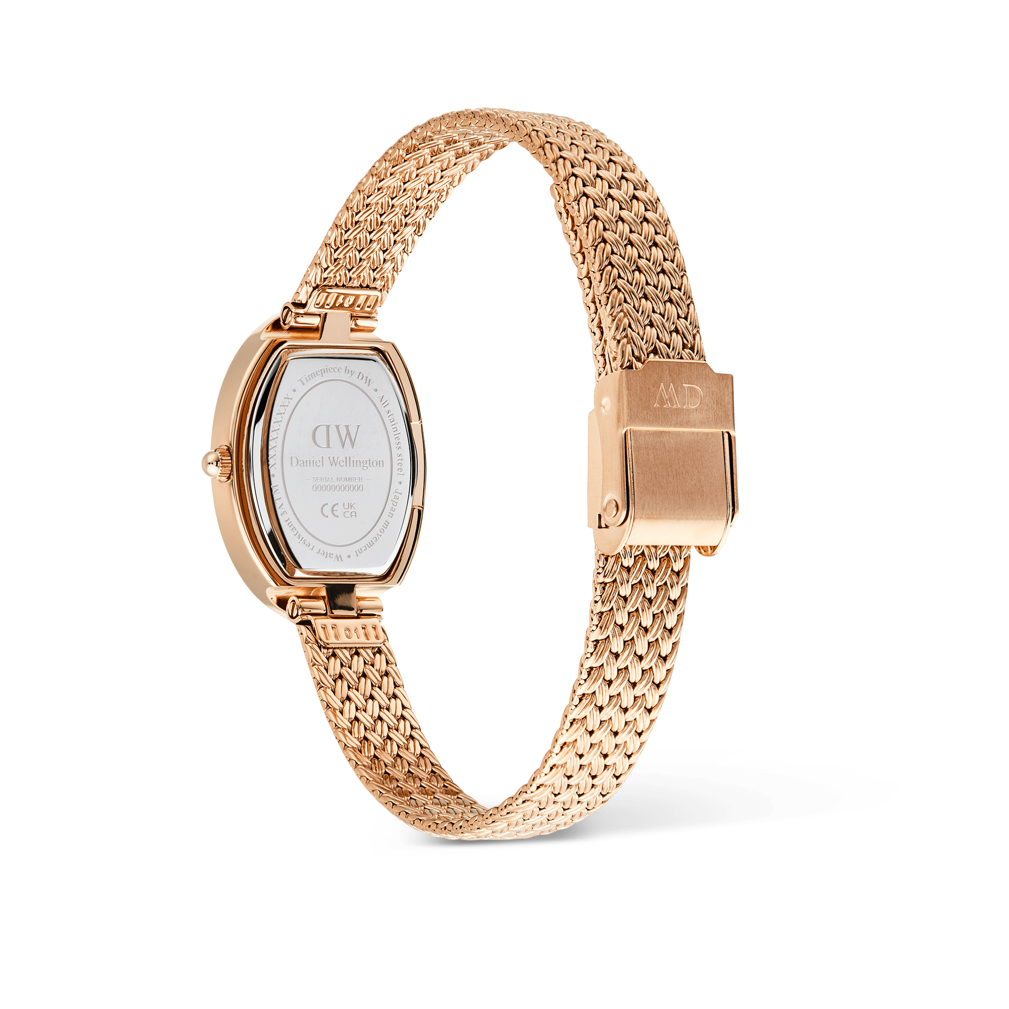 Daniel Wellington Juliette Braided Mesh White Sunray Rose Gold