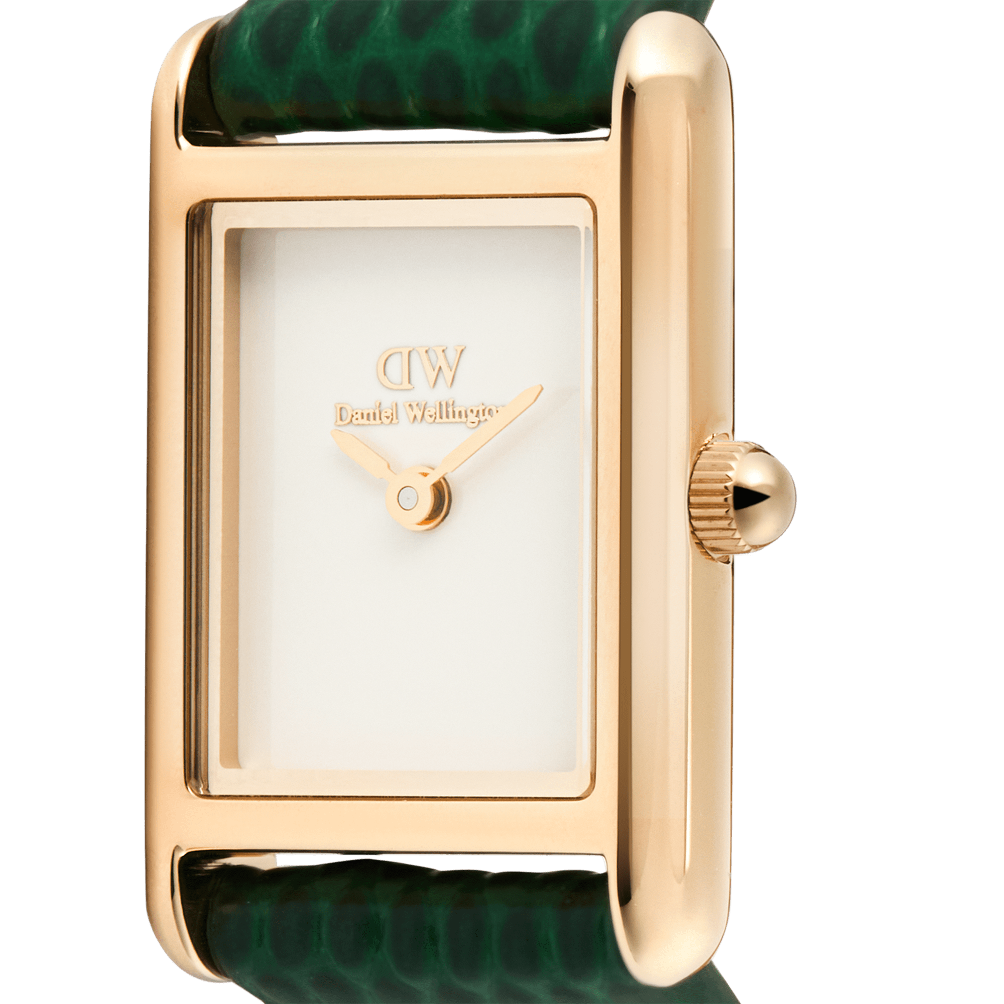 Daniel Wellington Bound Mini Green Lizard Rose Gold