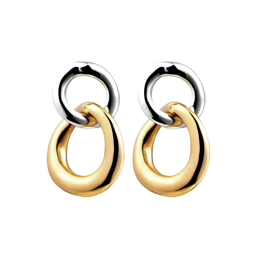 NAJO Tranquila Stud Yellow Gold/Silver Earring