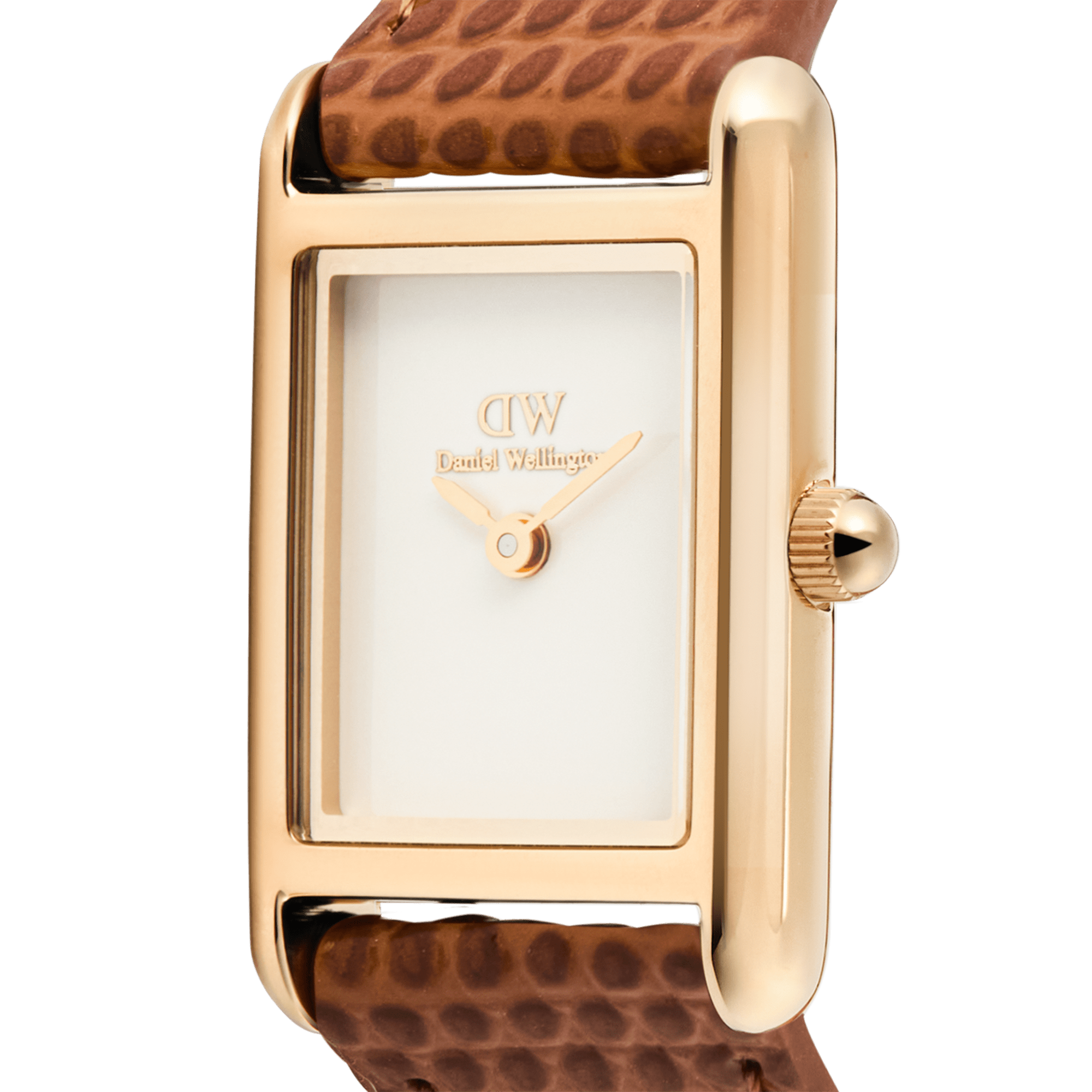 Daniel Wellington Bound Mini Light Brown Lizard Rose Gold