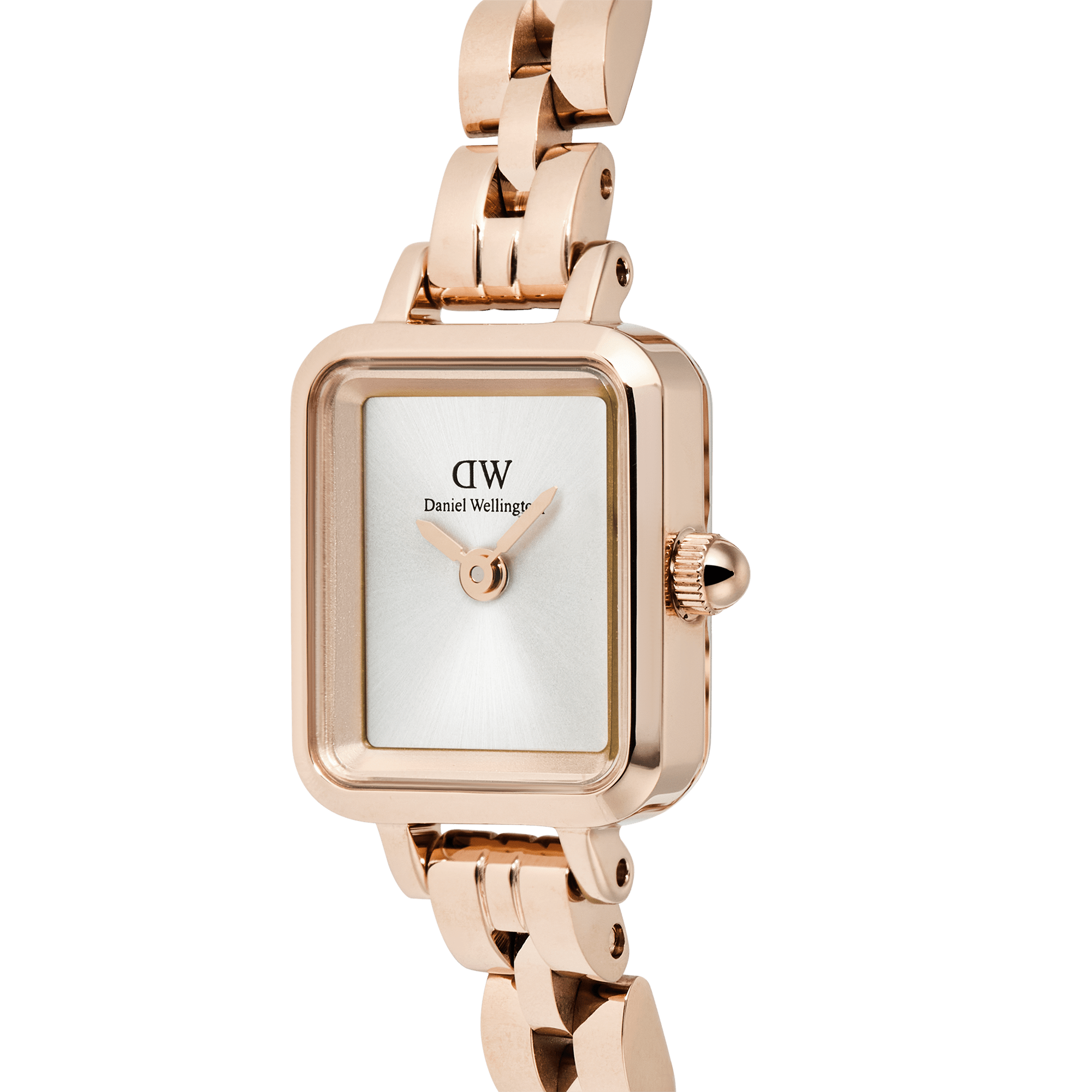 Daniel Wellington Quadro Mini Arch 3-link White Sunray Rose Gold