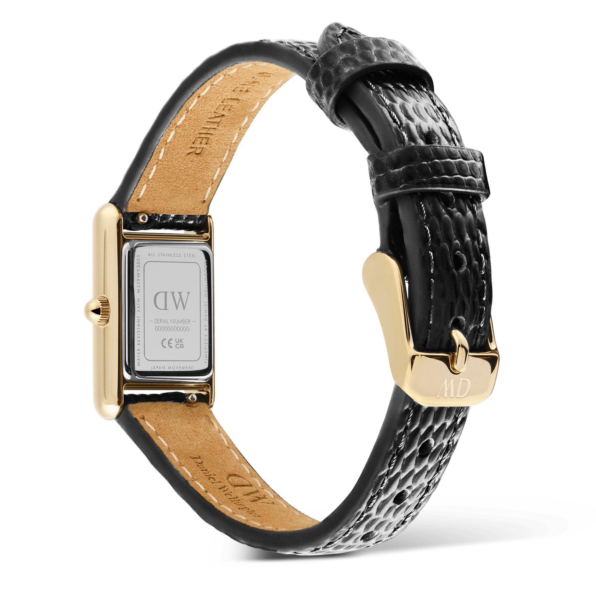 Daniel Wellington Bound Mini Black Lizard Gold