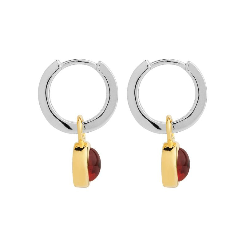 Najo Solace 2-Tone Garnet Huggie Earring