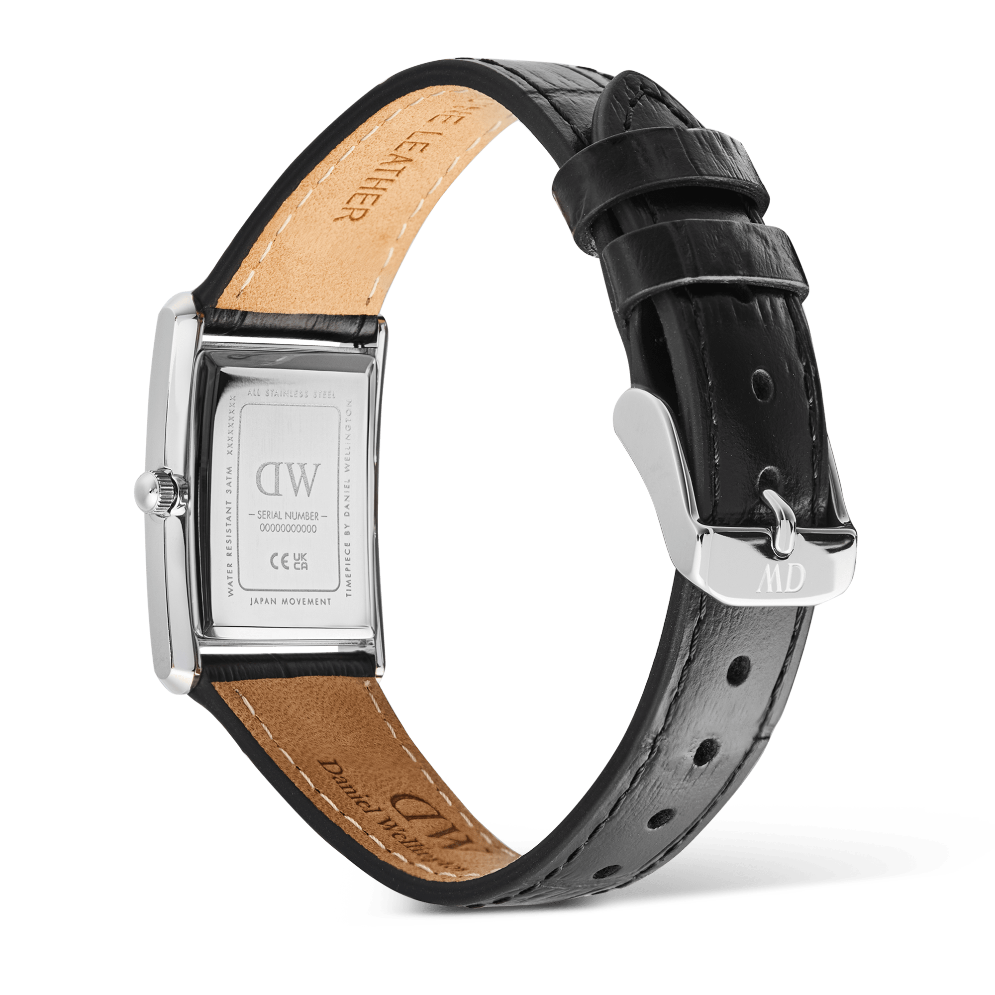 Daniel Wellington Bound Black Crocodile Guilloché Silver