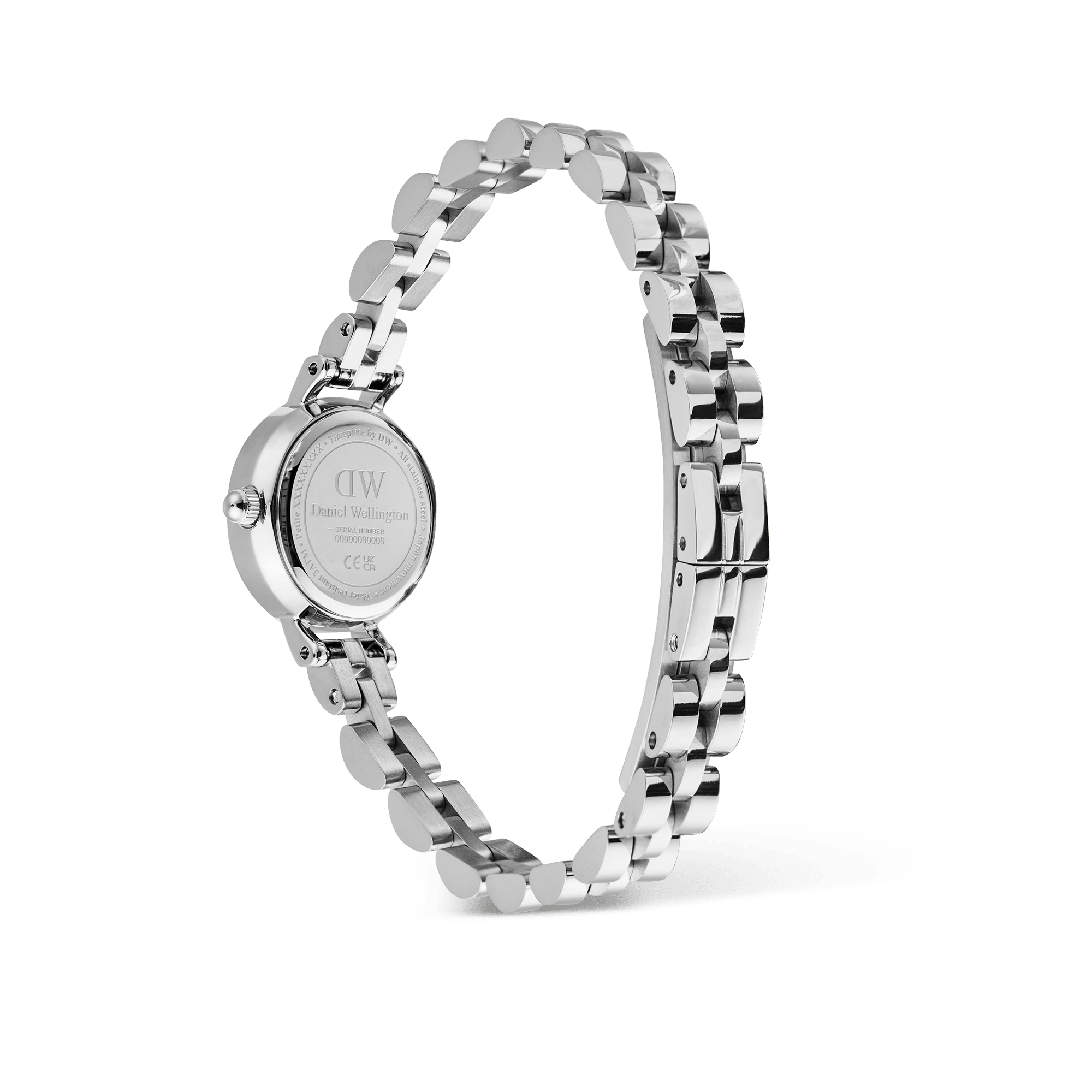 Daniel Wellington Petite Mini Arch 3-link White Silver