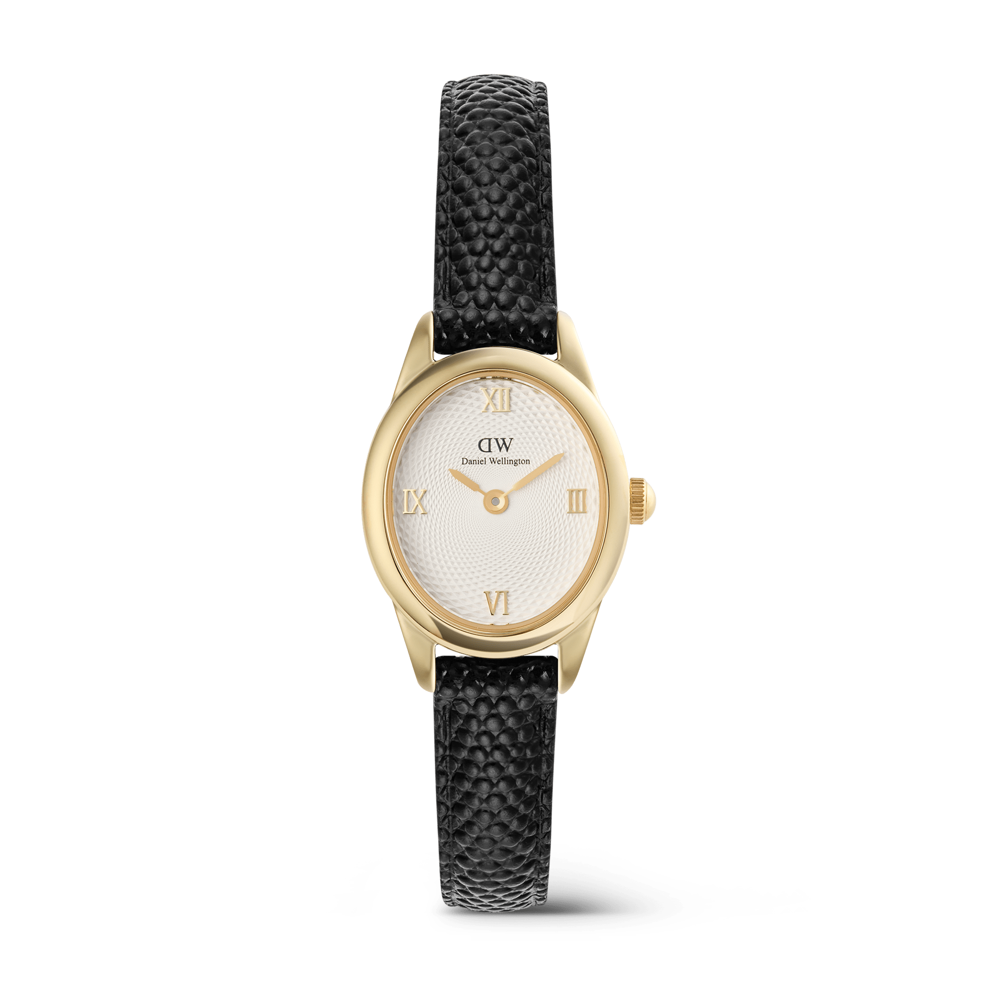 Daniel Wellington Ophelia Mini Black Lizard White Guilloché Gold