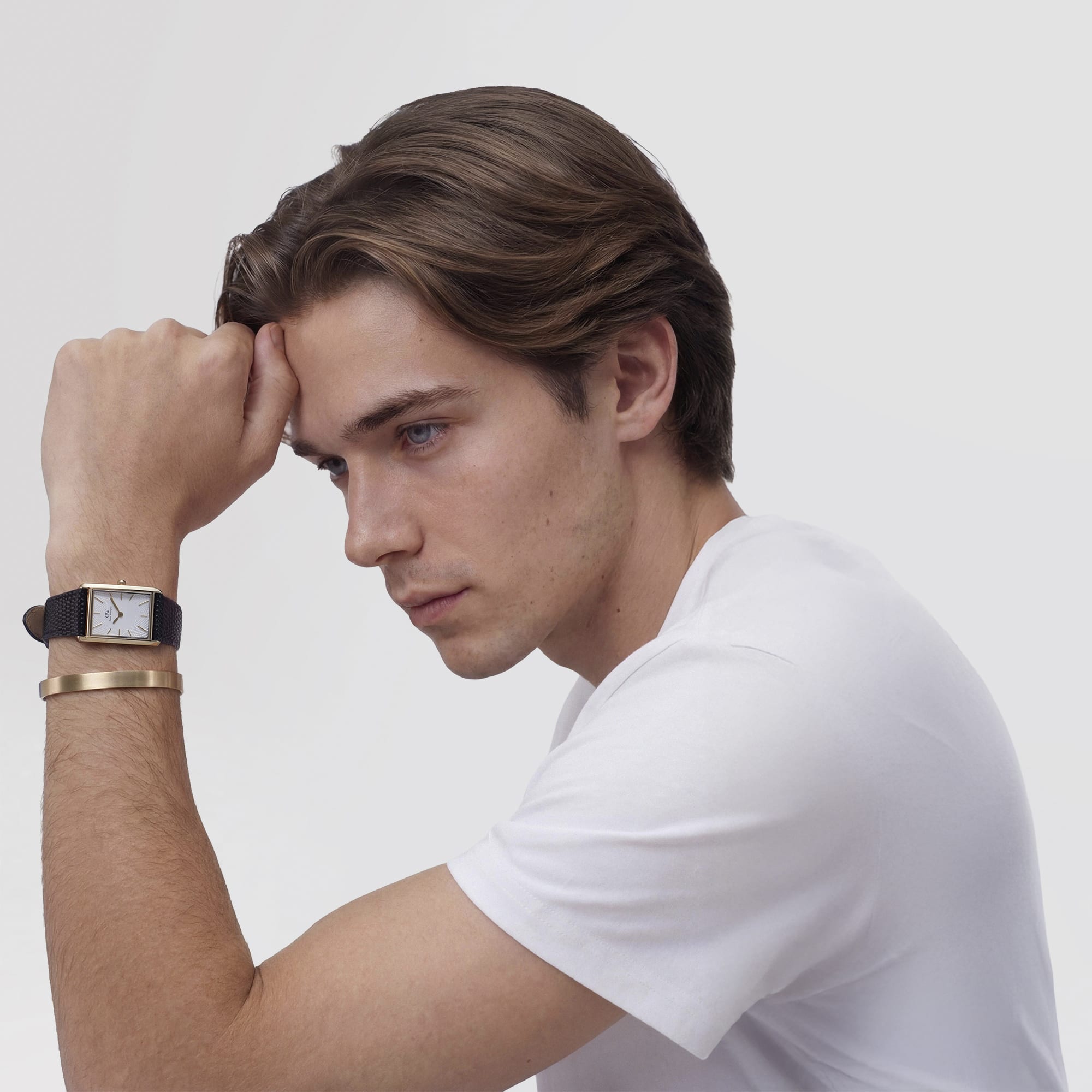 Daniel Wellington Bound Black Lizard Guilloché Gold