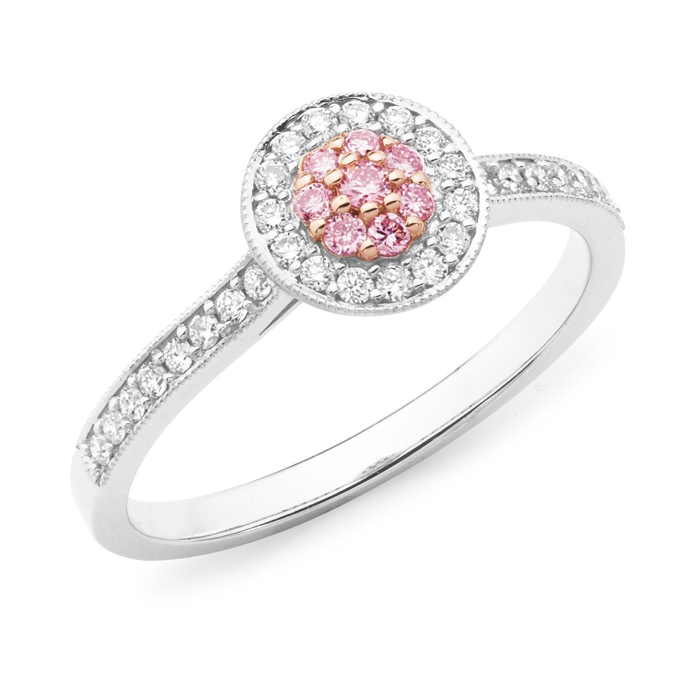 PINK CAVIAR 0.322ct Pink Diamond Ring in 18ct White Gold