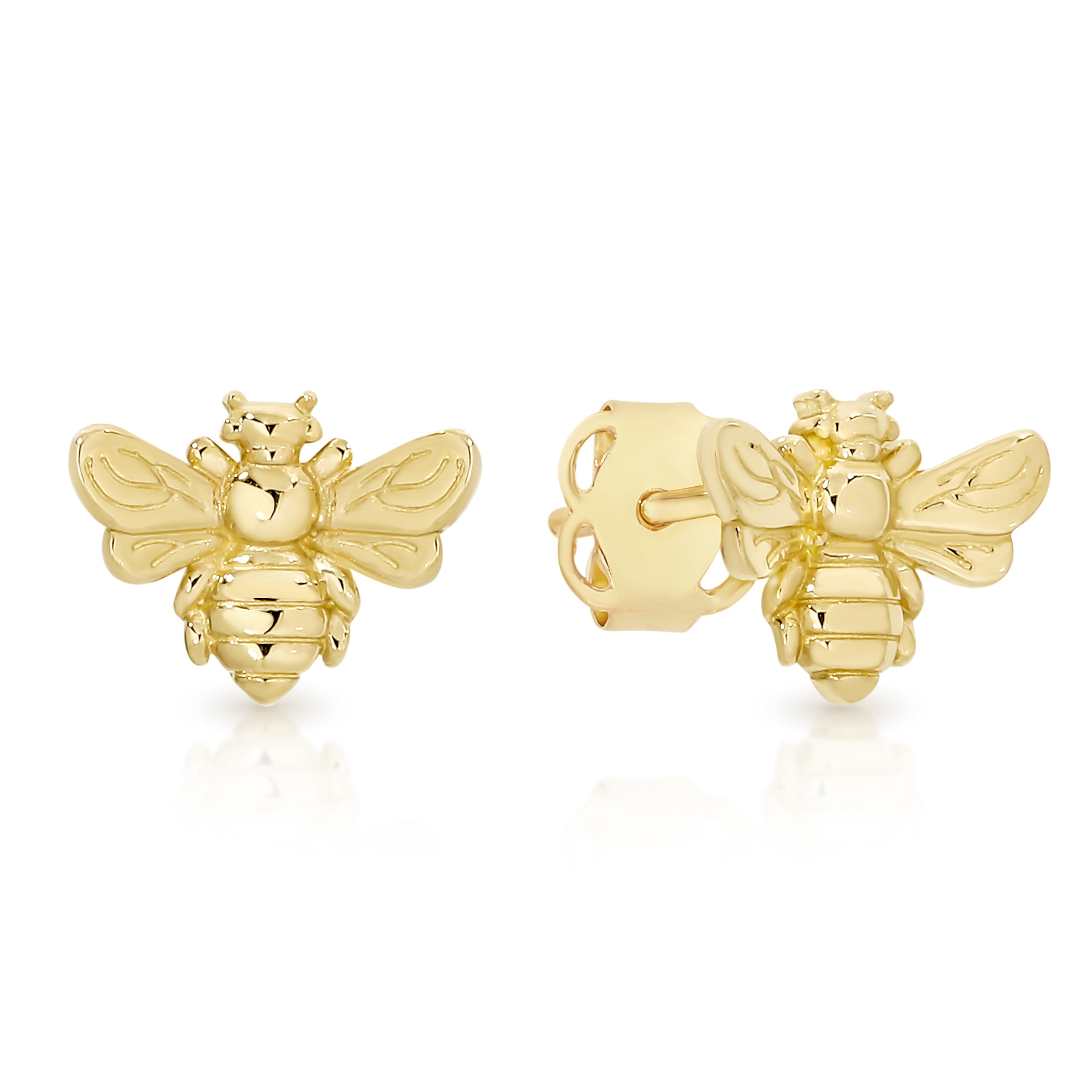 9ct gold bee studs