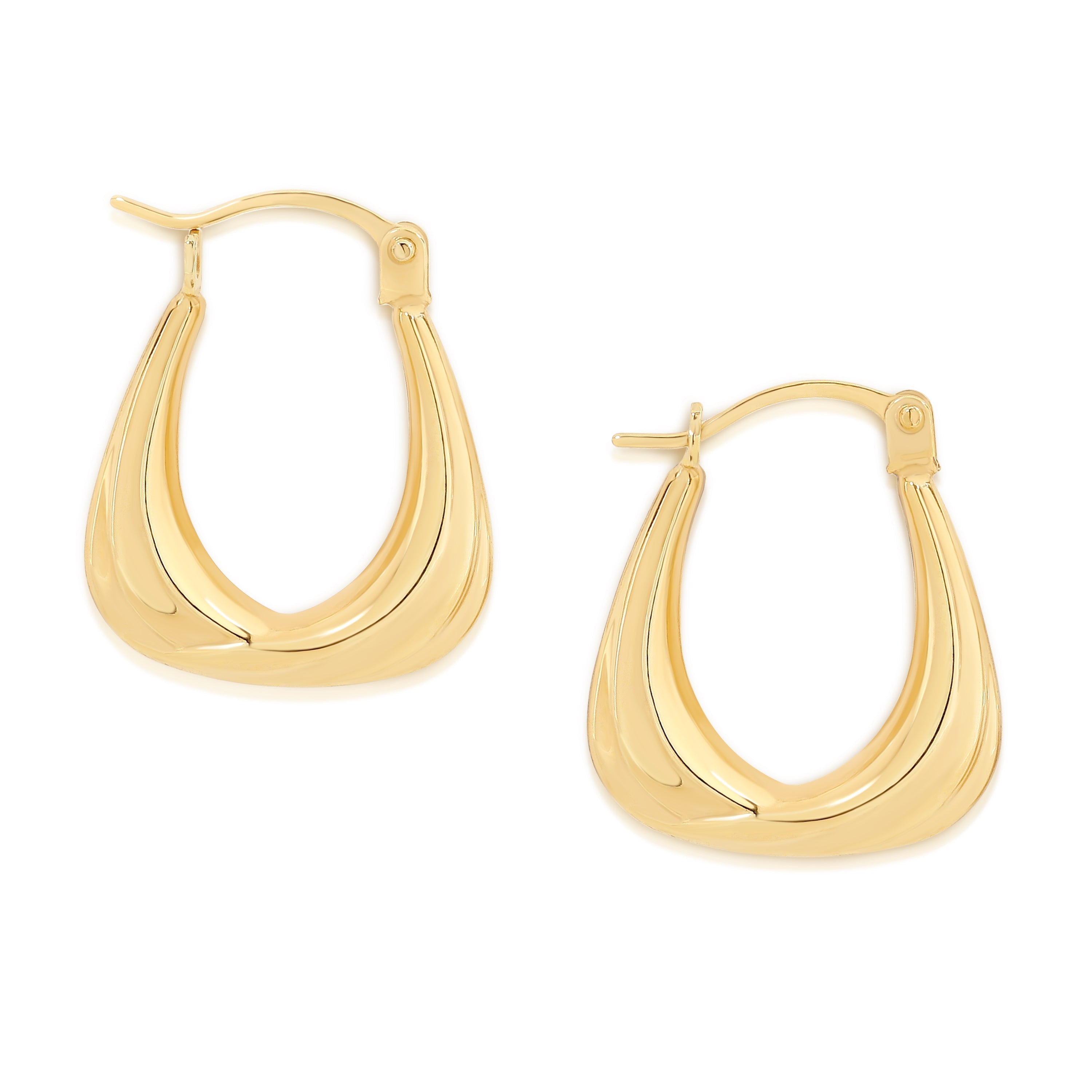 9ct gold hand bag hoops 8mm