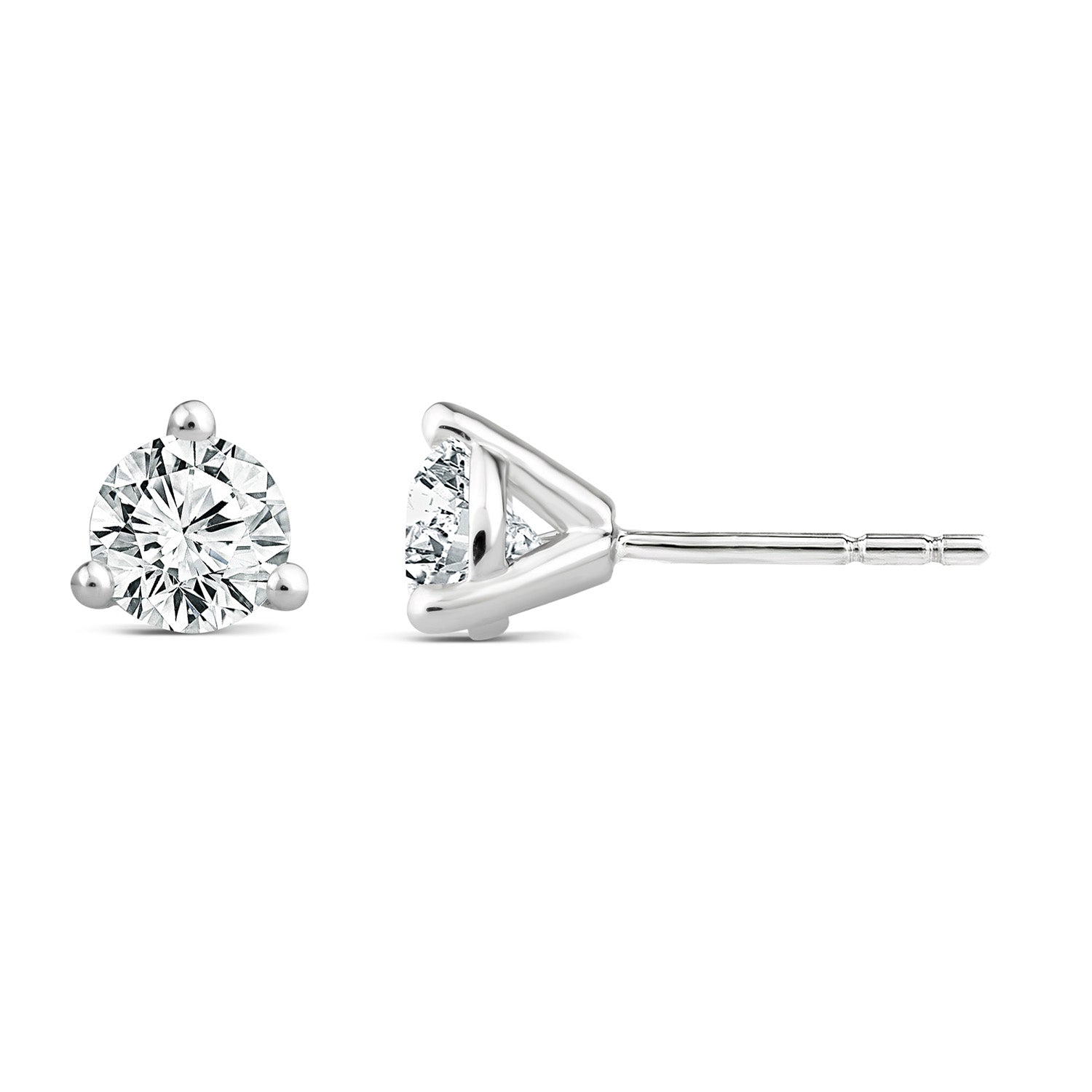 1.00ct Lab Grown Diamond Ear Studs in 18ct White Gold
